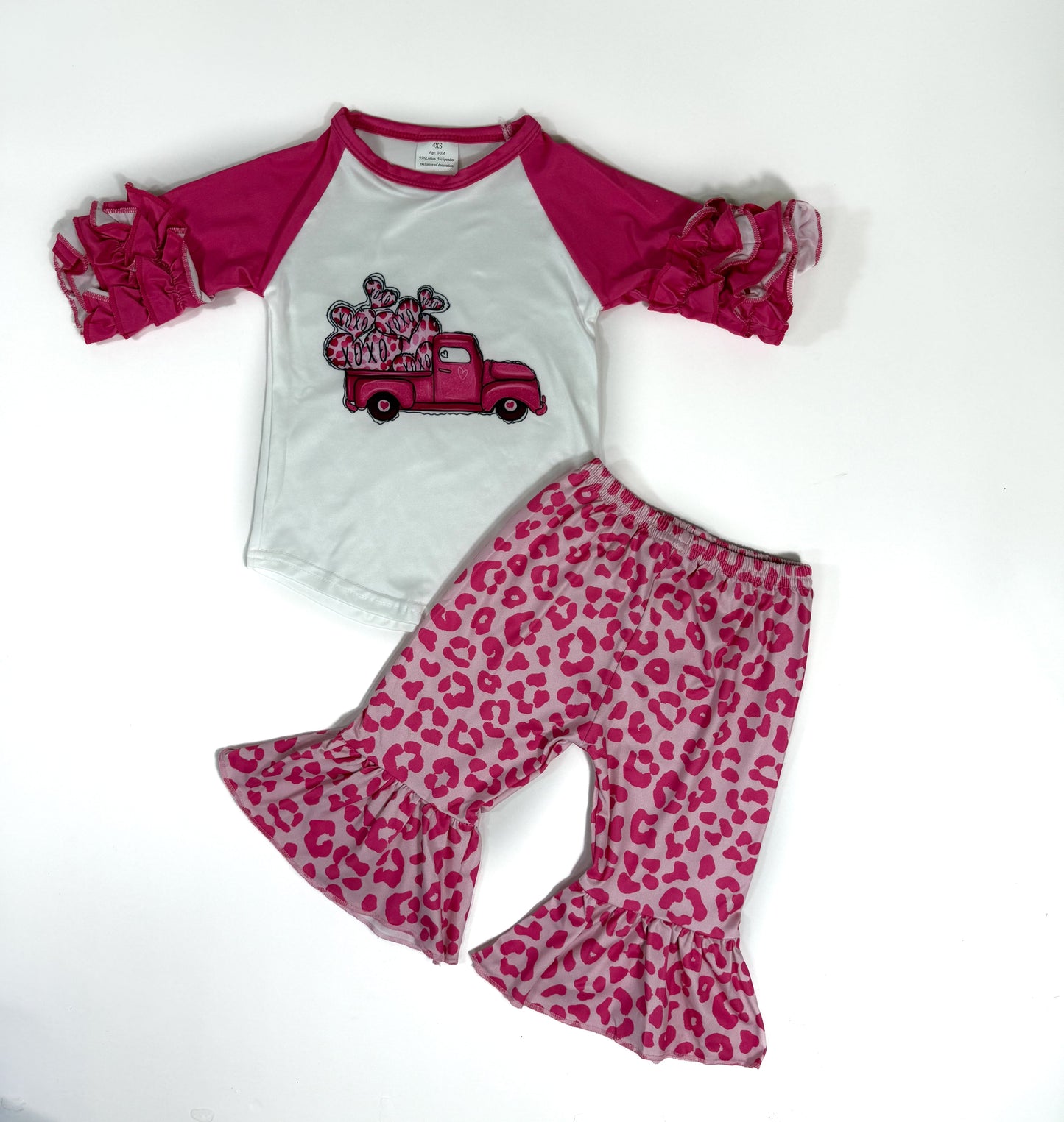 Pink XOXO Bell Bottom Set (FINAL SALE)