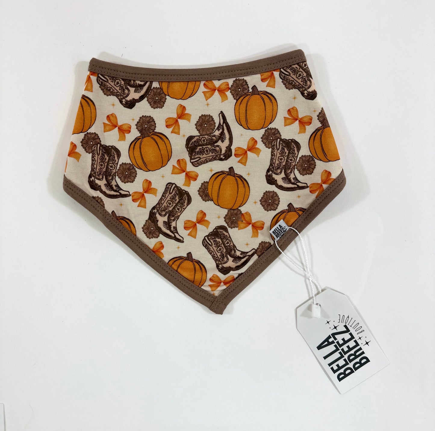 Howdy Pumpkin Bamboo Bib