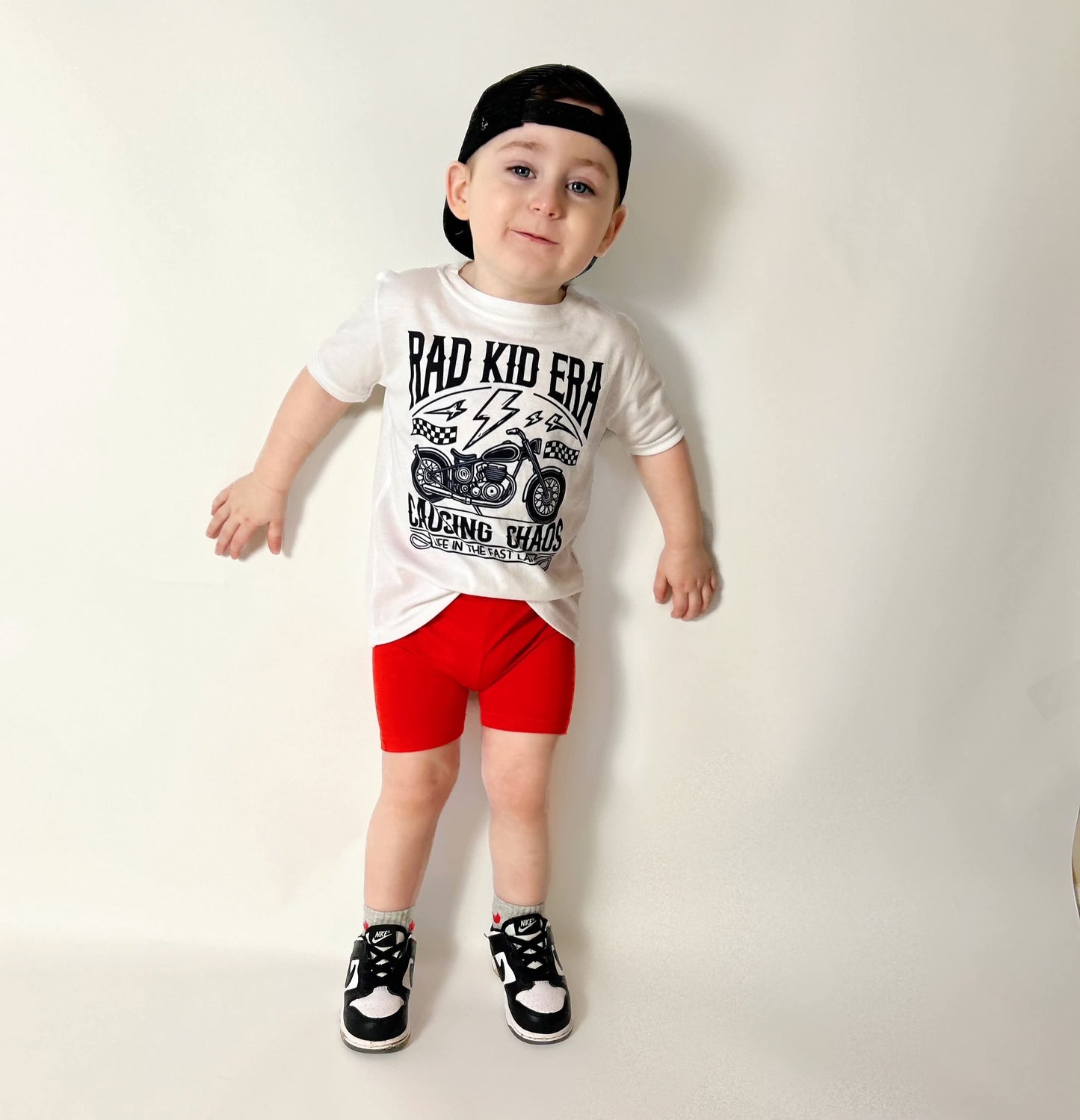Red Bamboo Biker Shorts