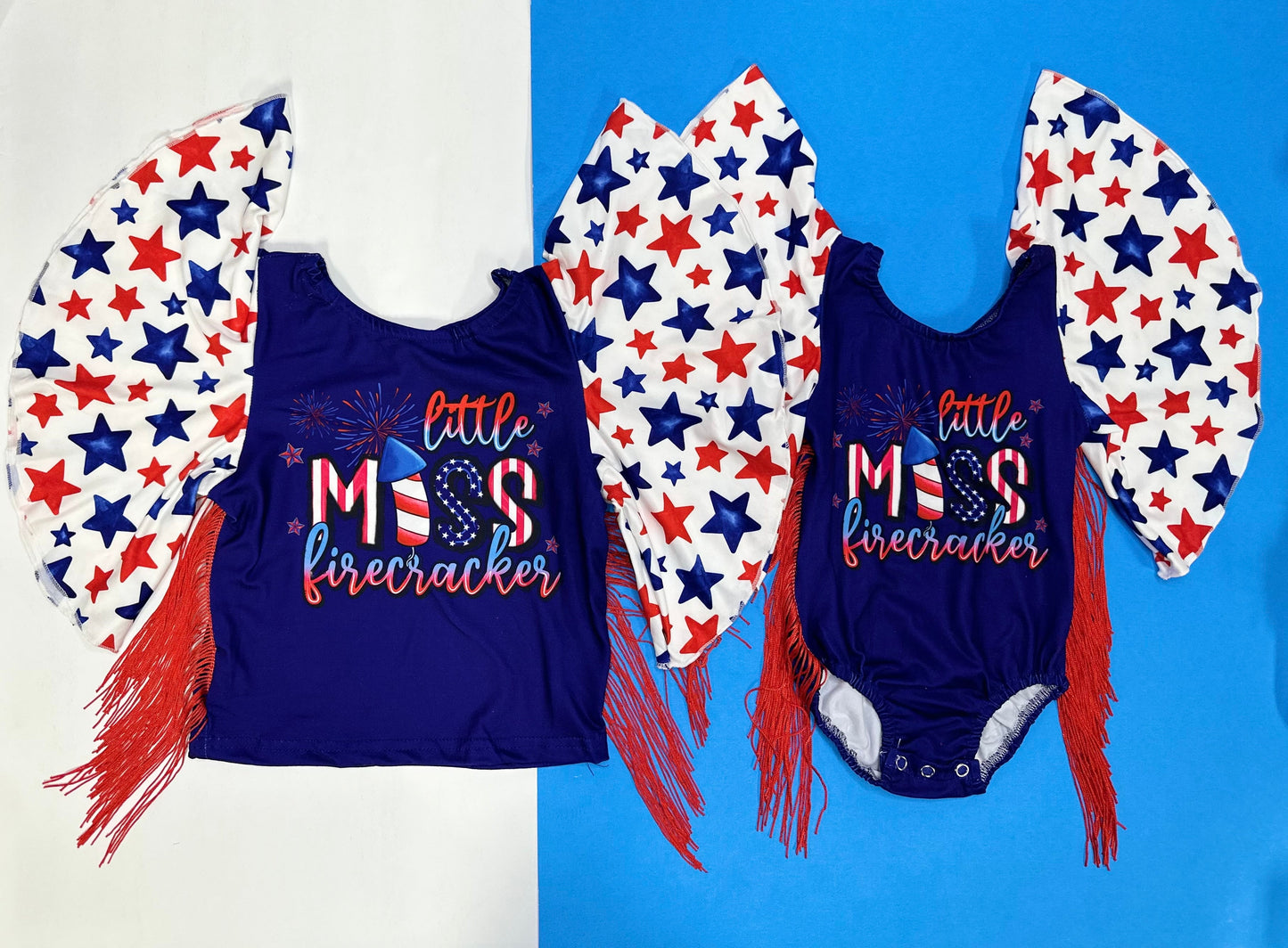 Little Miss Firecracker Leo/Top (FINAL SALE)