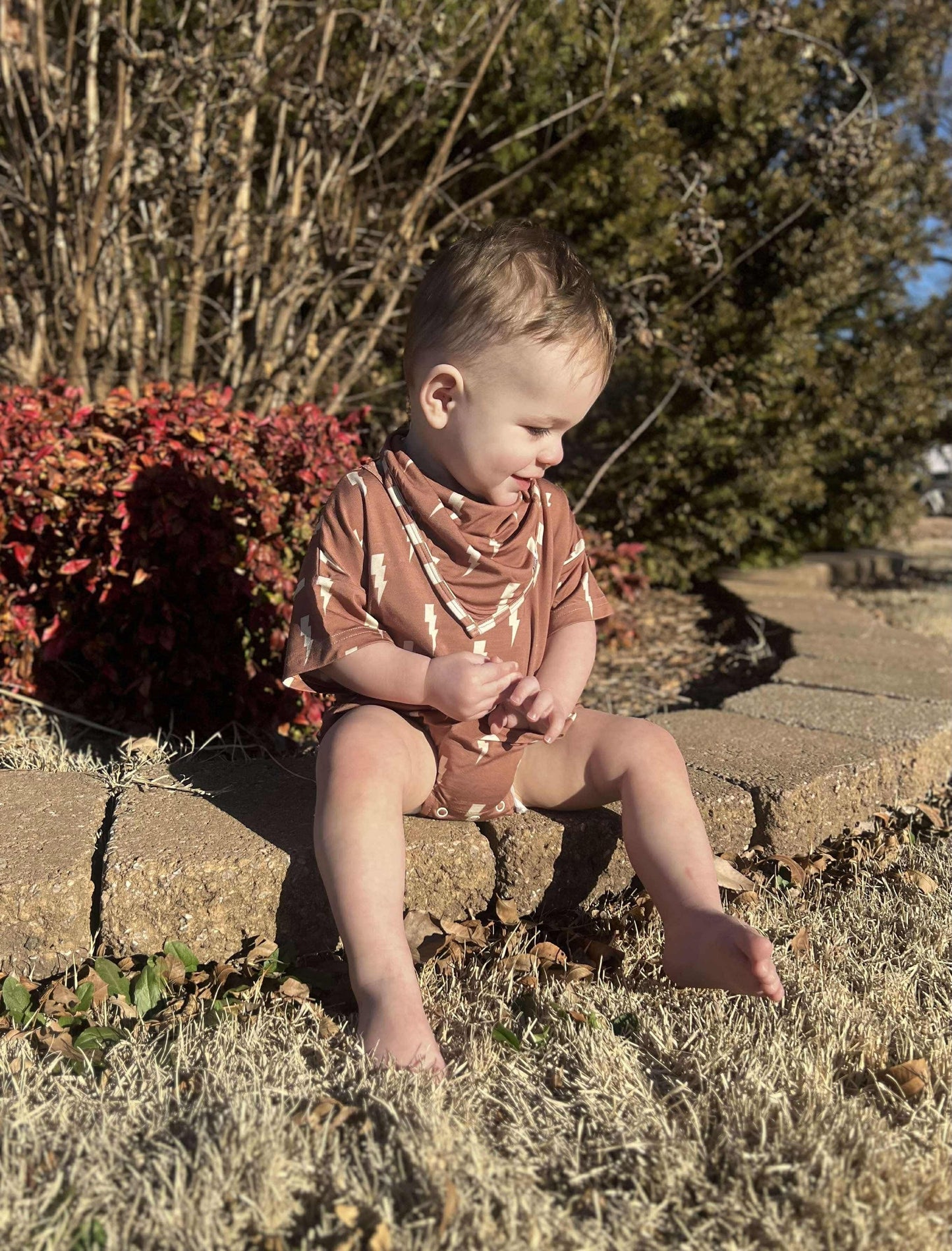 Rust Bolts Oversized Bamboo Romper
