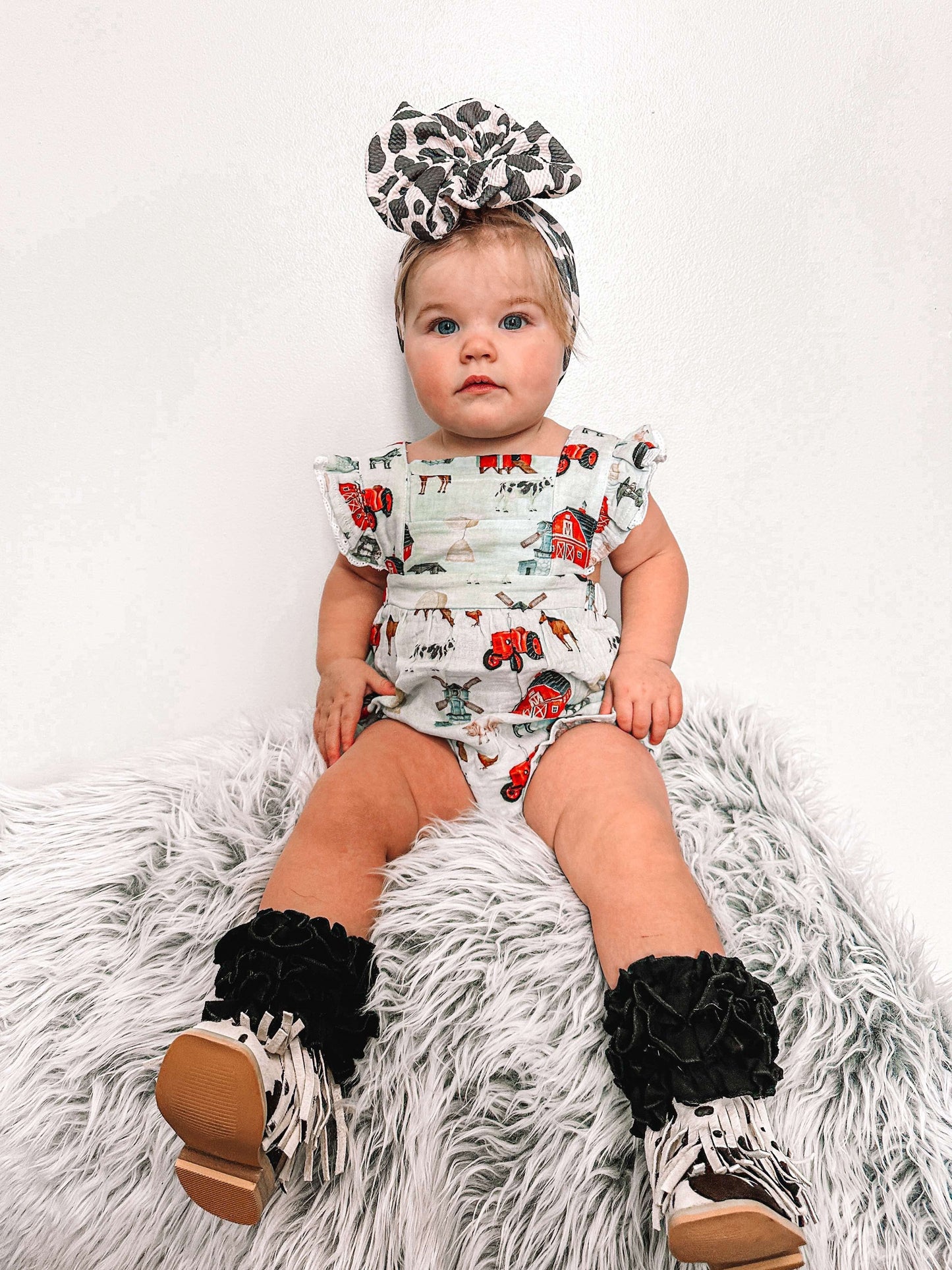 Muslin Ruffle Farm Romper