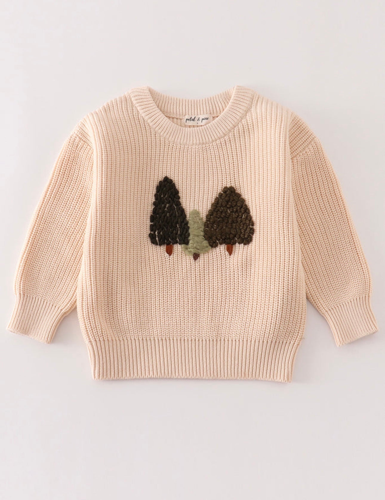 Youth size 10 Oversized Embroidered Christmas Tree Sweater (FINAL SALE)