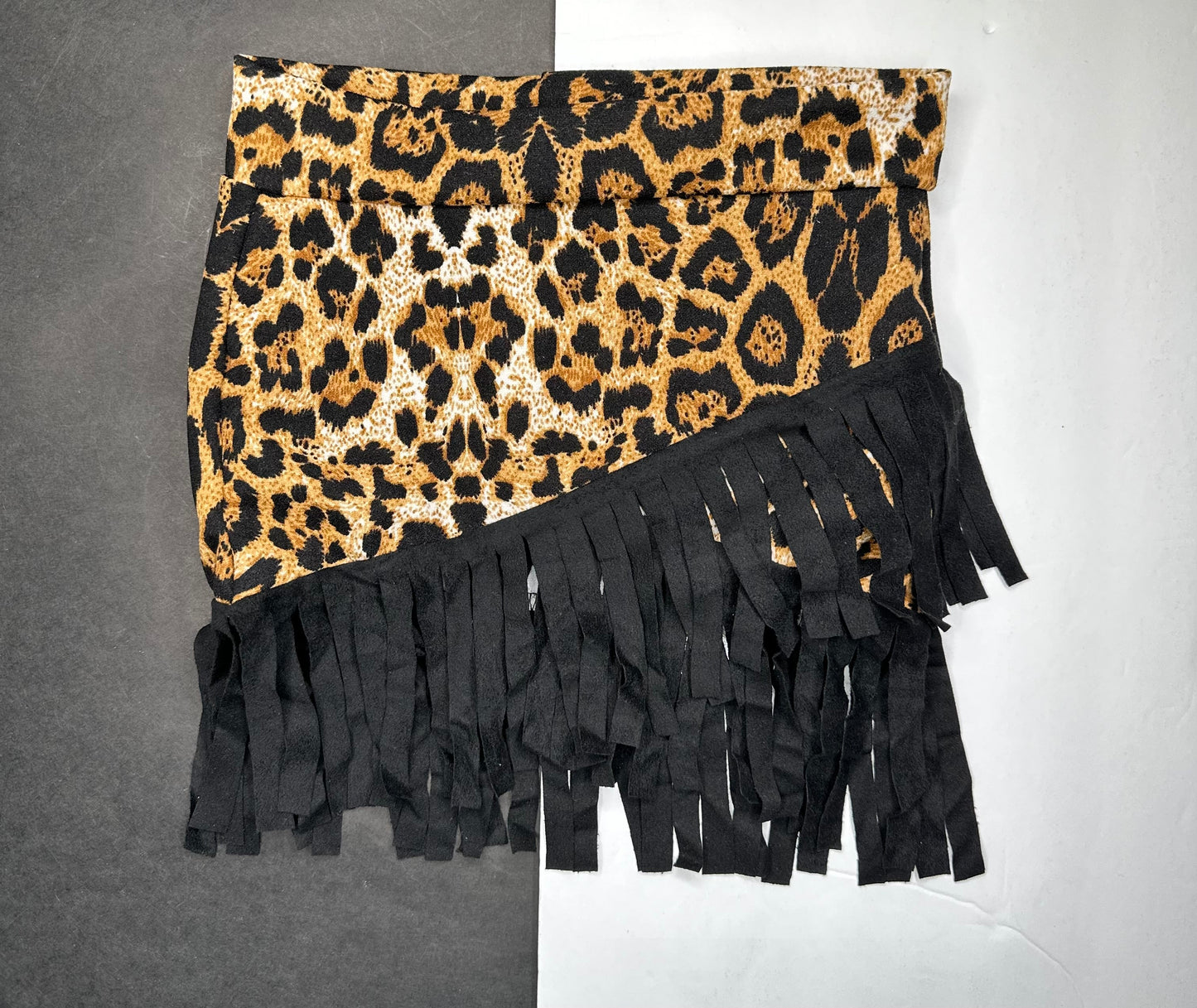 Youth 10/12 Cheetah Fringe Skirt (FINAL SALE)