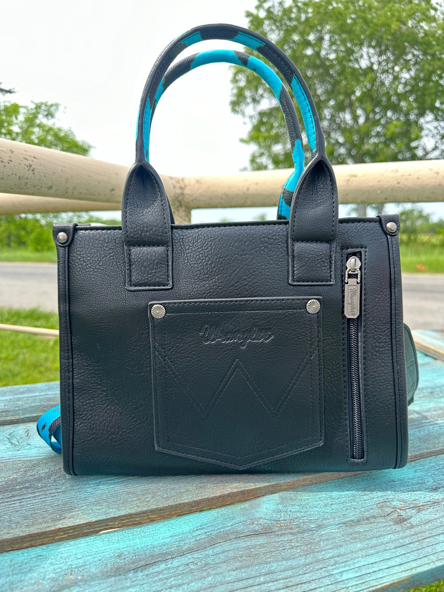 Cow Print Wrangler Cross Body Totes 2.0 (2 color options) FINAL SALE