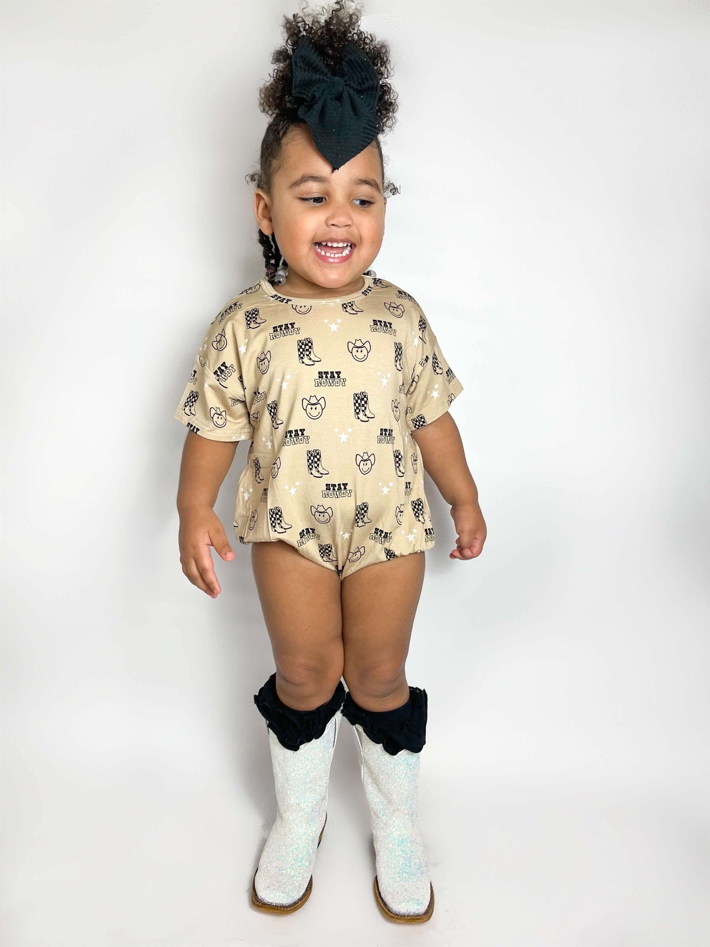 Stay Rowdy Oversized Bamboo Romper