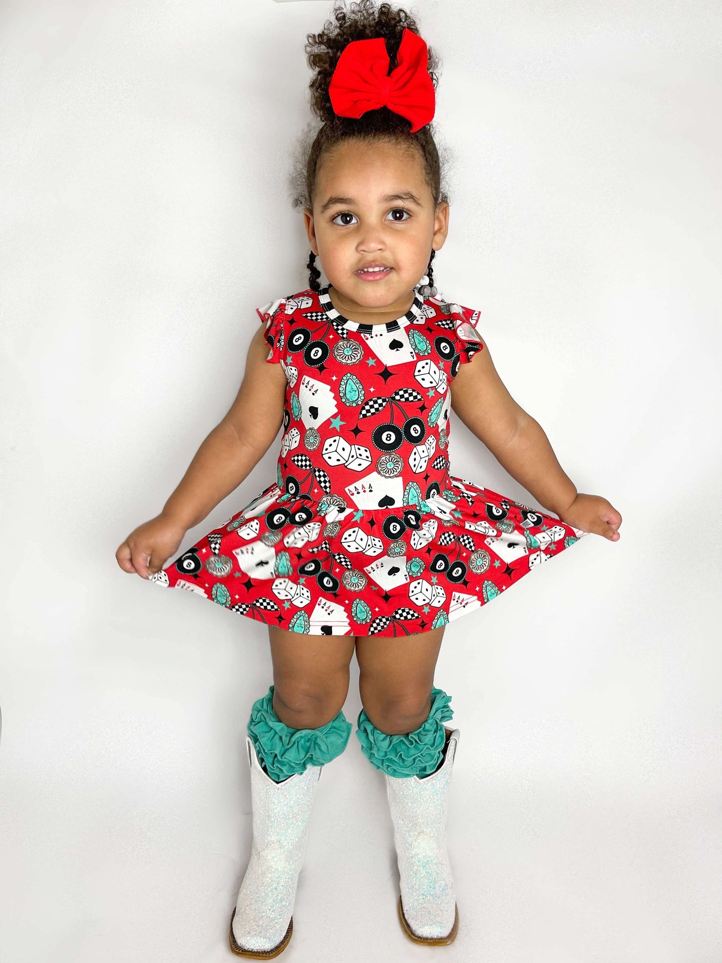 Wild Card Bamboo Skirted Romper