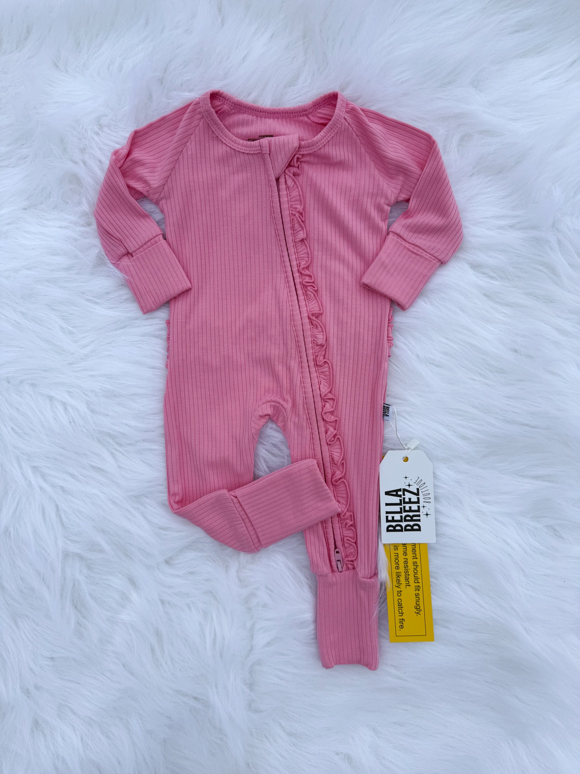 Ballerina Pink Ruffled Bamboo Sleeper