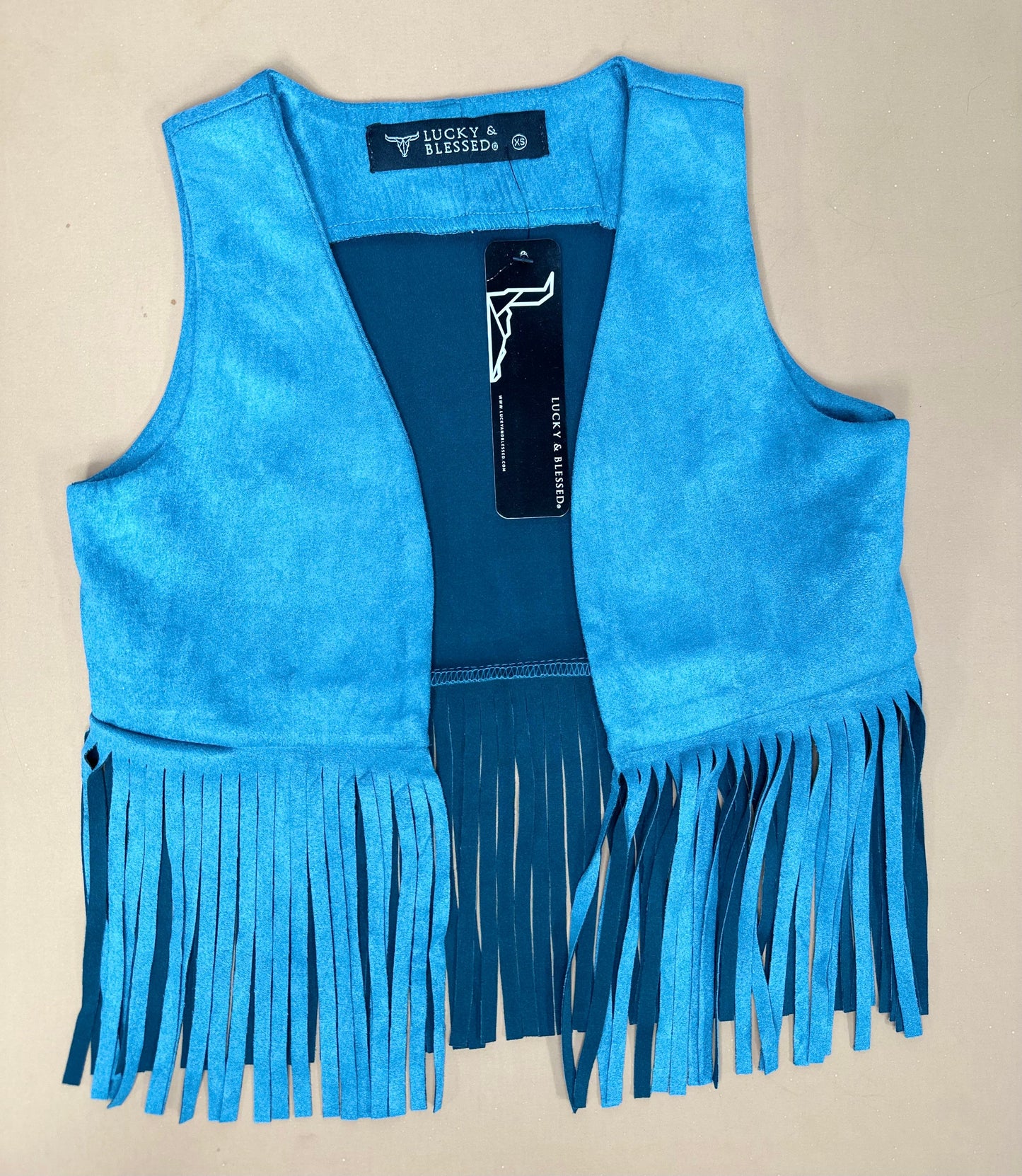Youth 10/12 Faux Suede Fringe Vest (2 colors) (FINAL SALE)