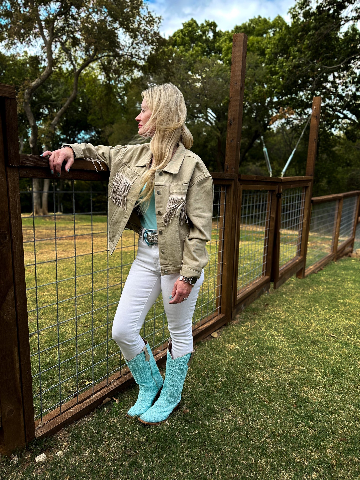 Women's Fringe Denim Jackets (Multiple Options) (FINAL SALE)