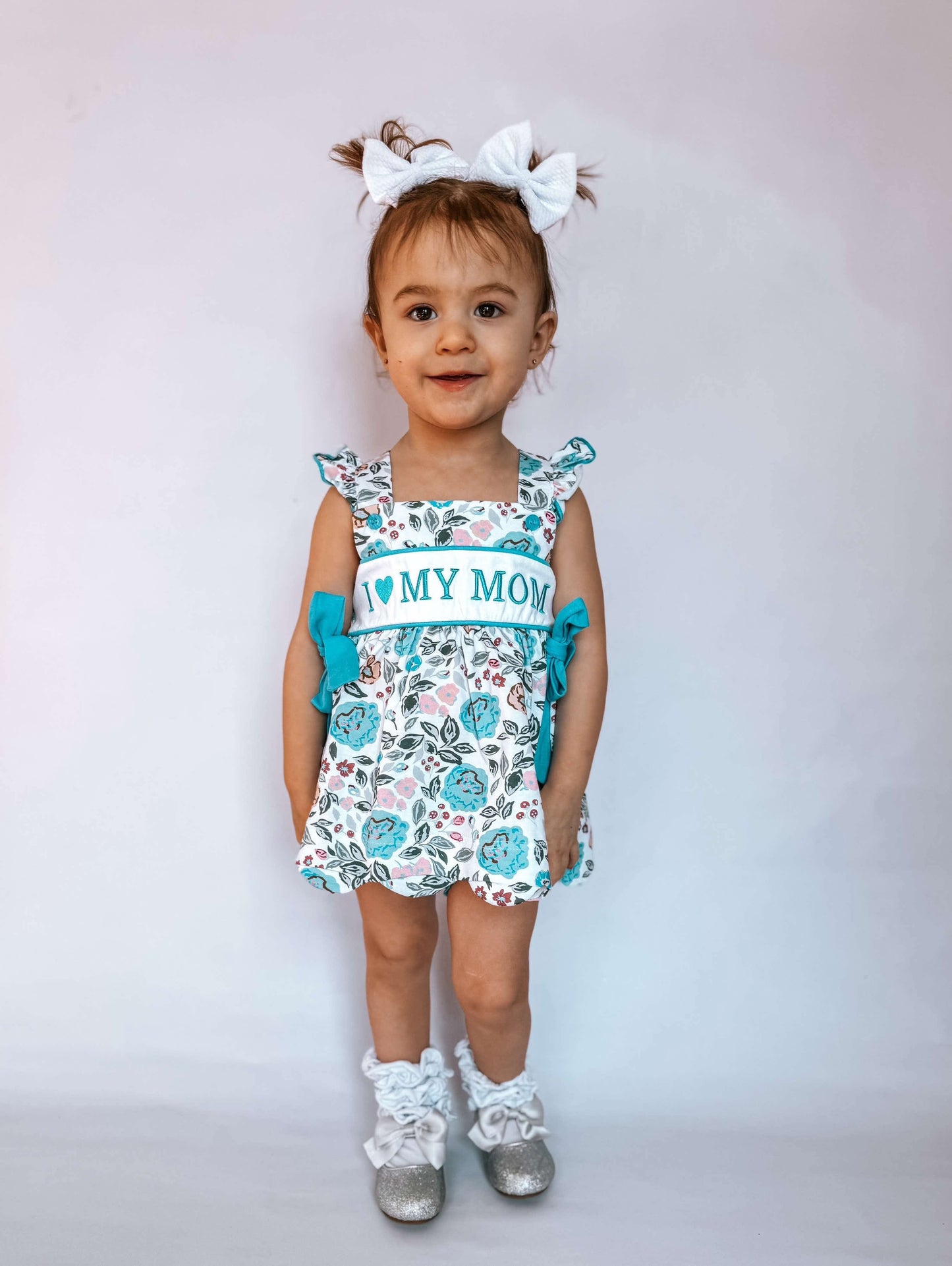 I Love My Mom Smocked Girls Set