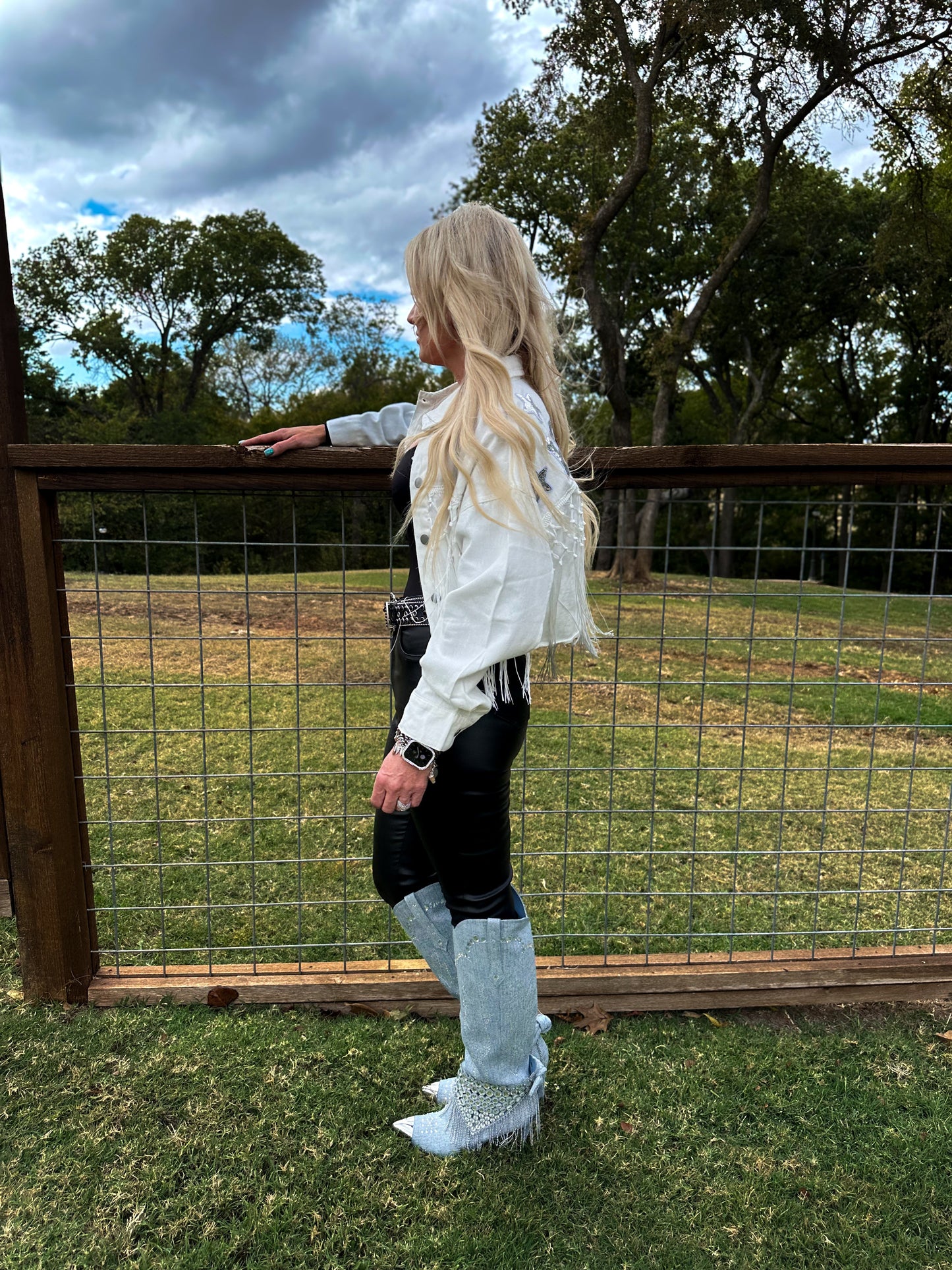 Women's Fringe Denim Jackets (Multiple Options) (FINAL SALE)