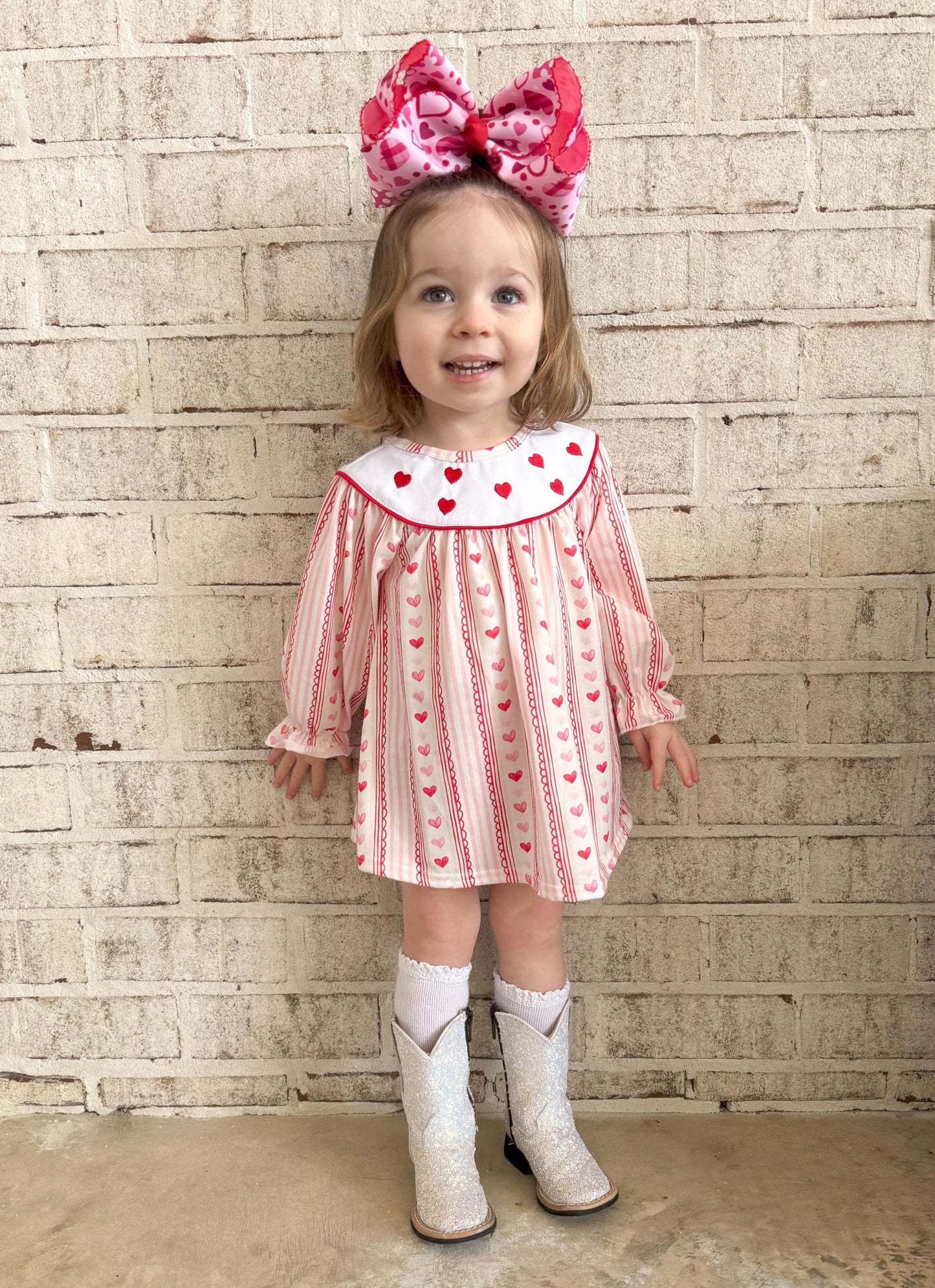 Girls Love Ya Valentines Smocked Girls Set (FINAL SALE)