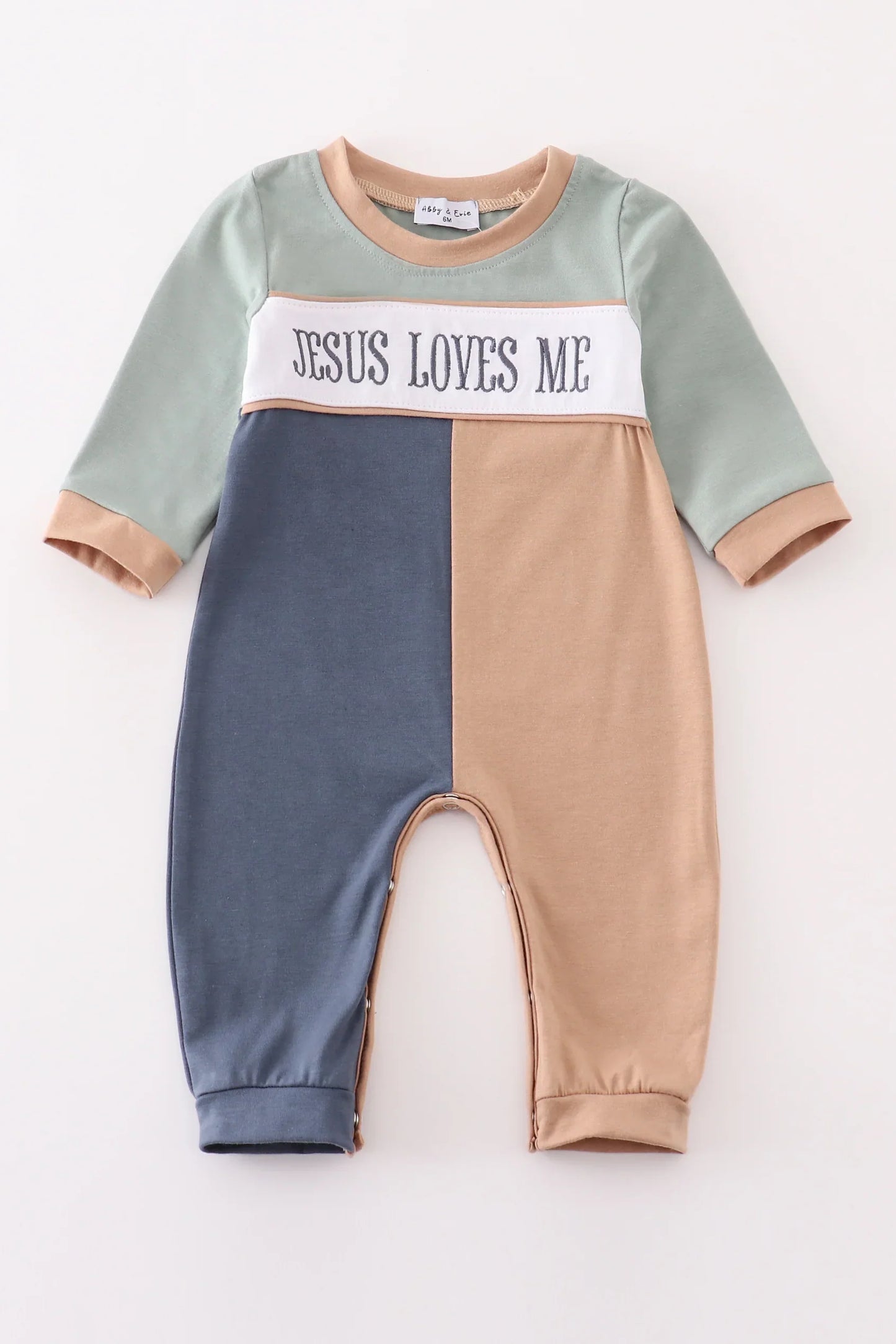 Jesus Loves Me Smocked Romper