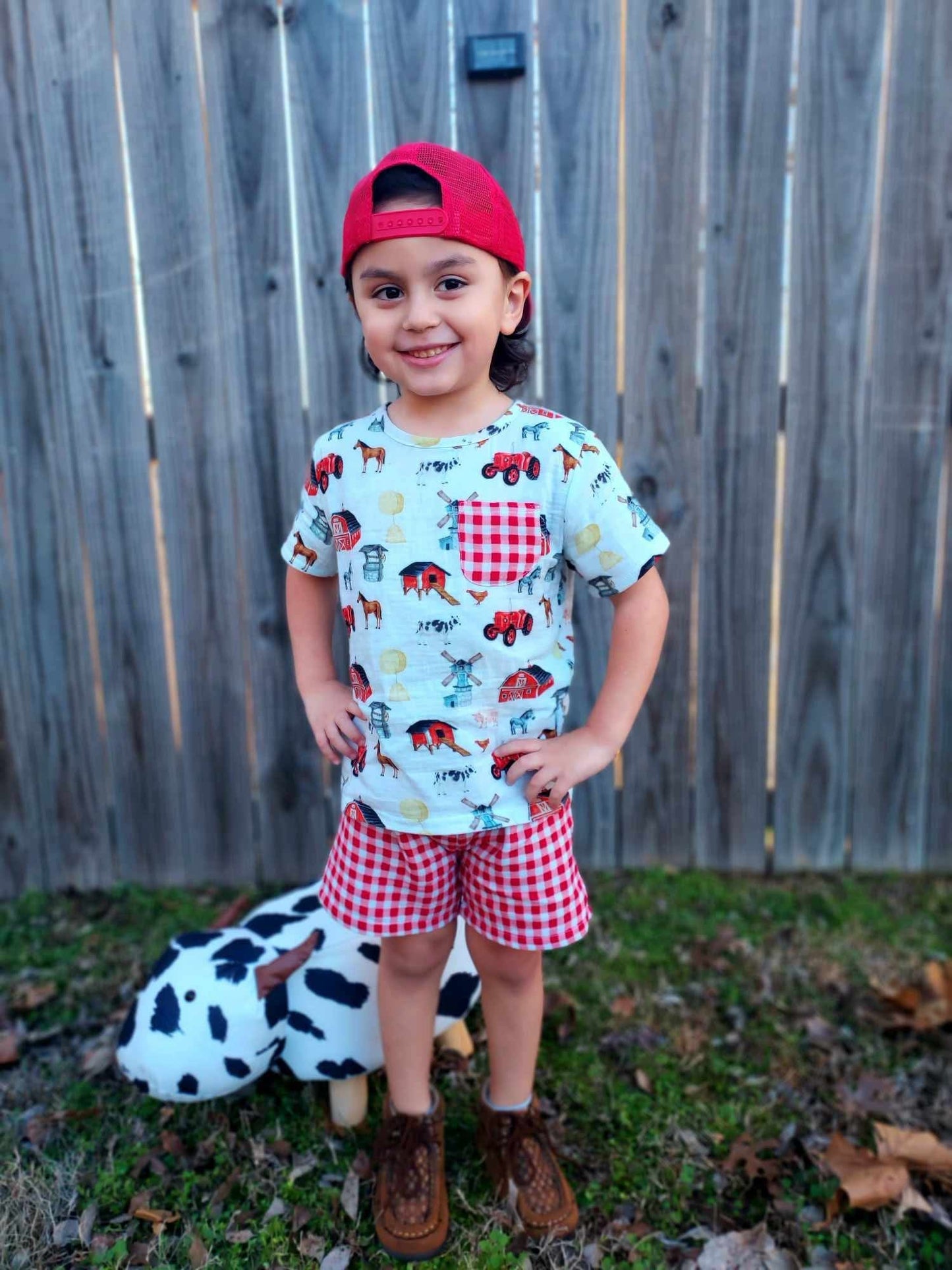Muslin Farm Boys Set