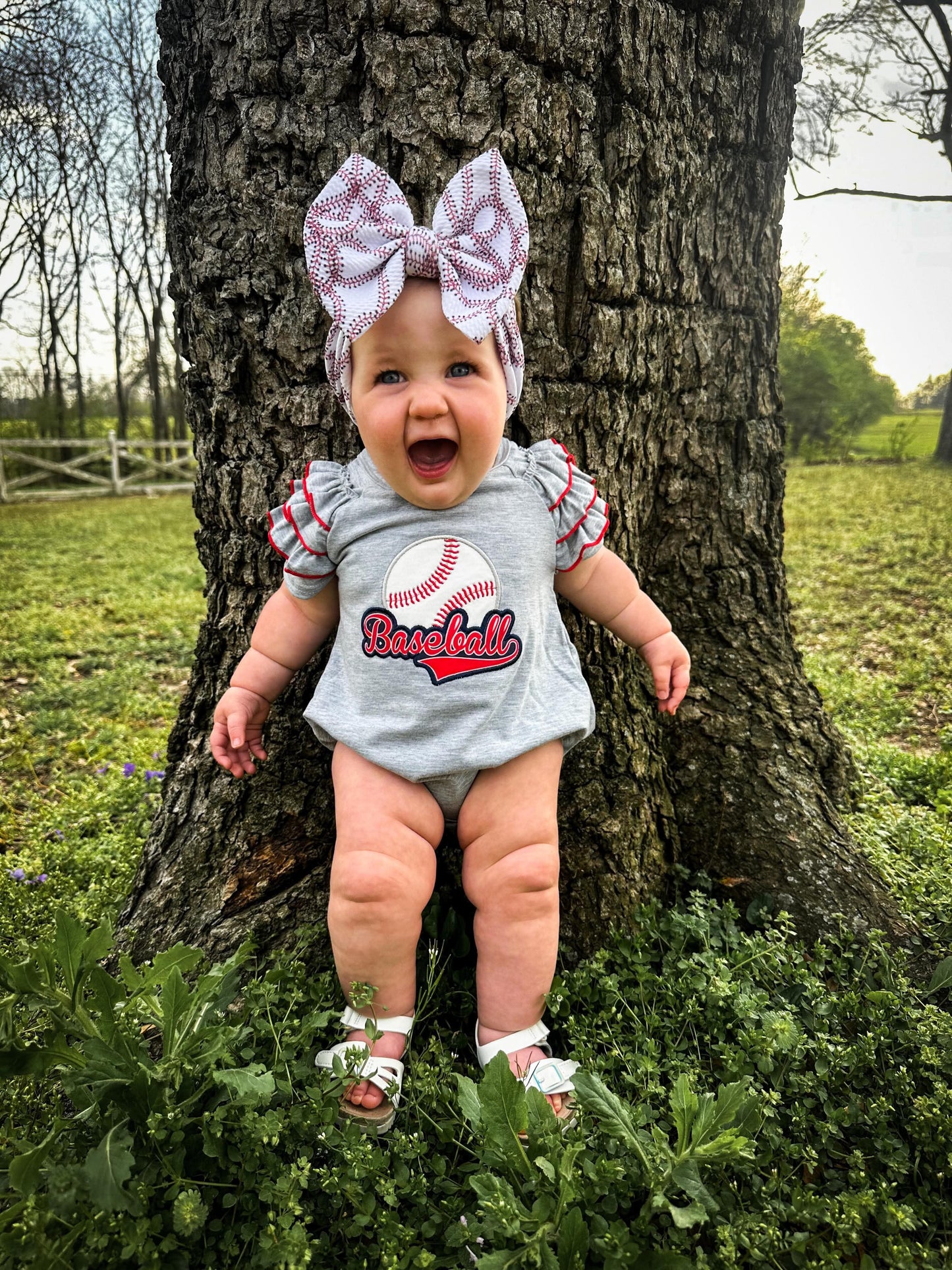 Baseball Bubble Romper