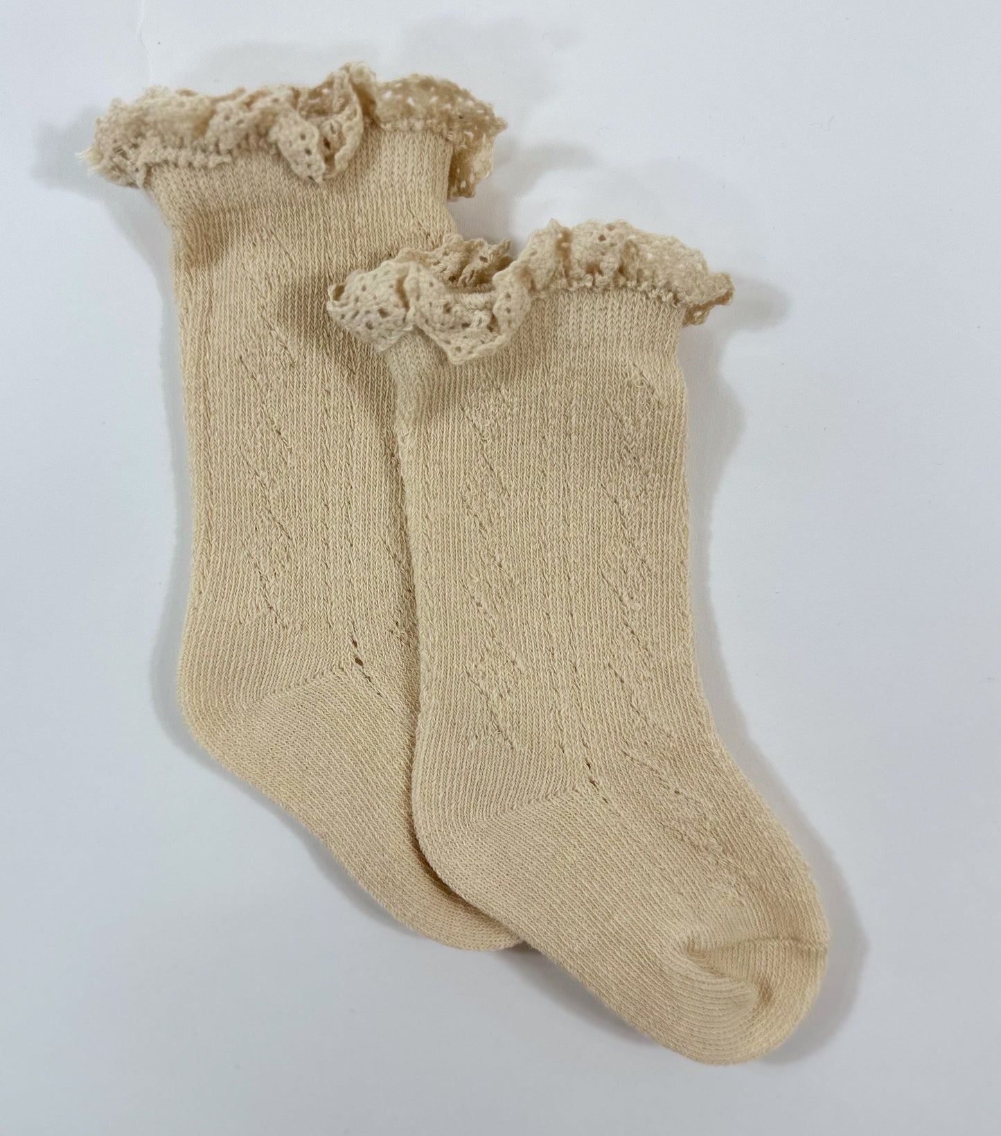 Knee High Knit Lace Girl Socks (FINAL SALE)