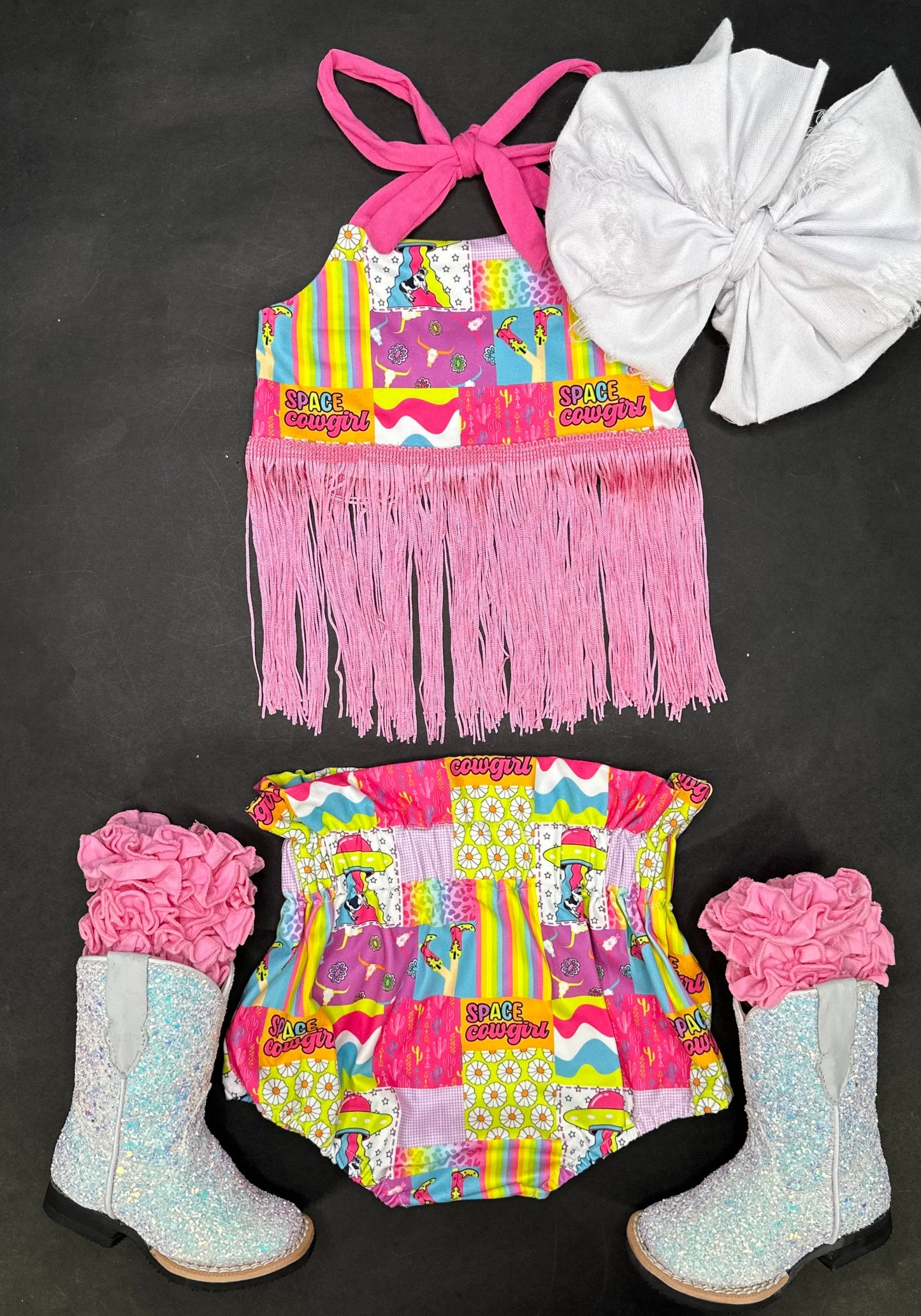 Neon Cowgirl Fringe Set