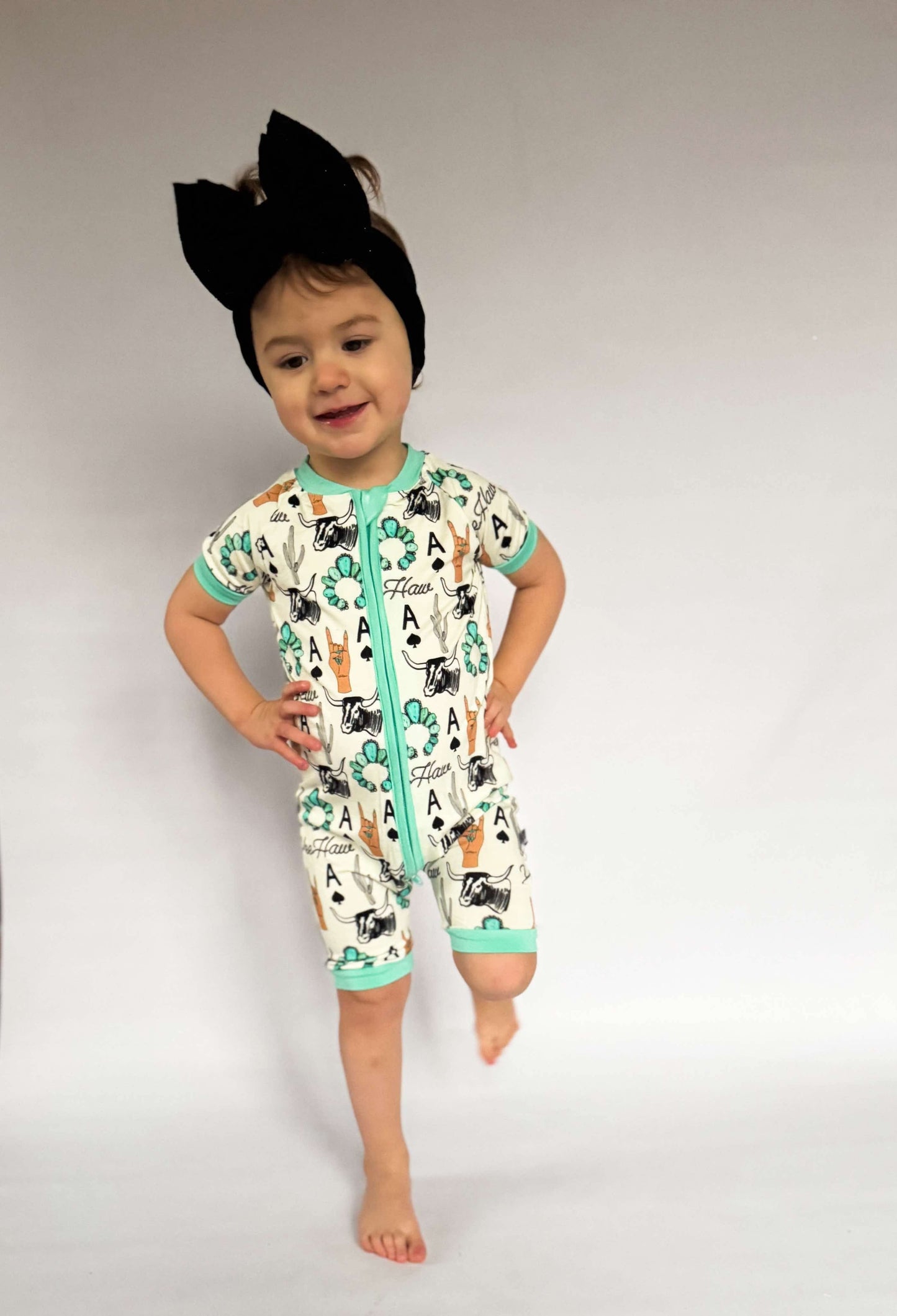 Yeehaw Bamboo Shortie Romper
