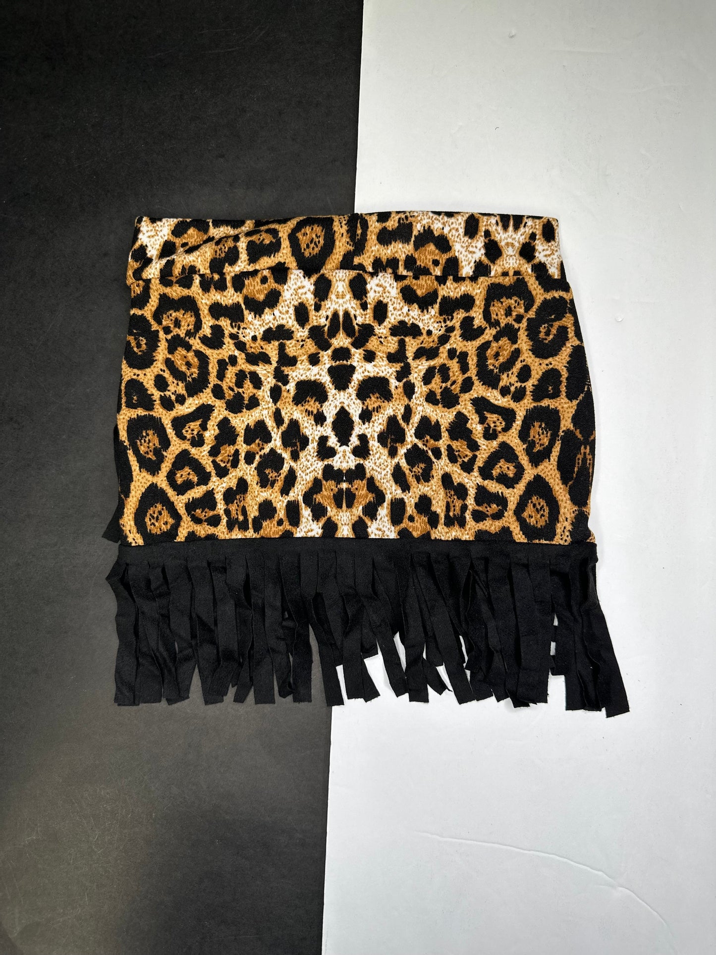 Youth 10/12 Cheetah Fringe Skirt (FINAL SALE)