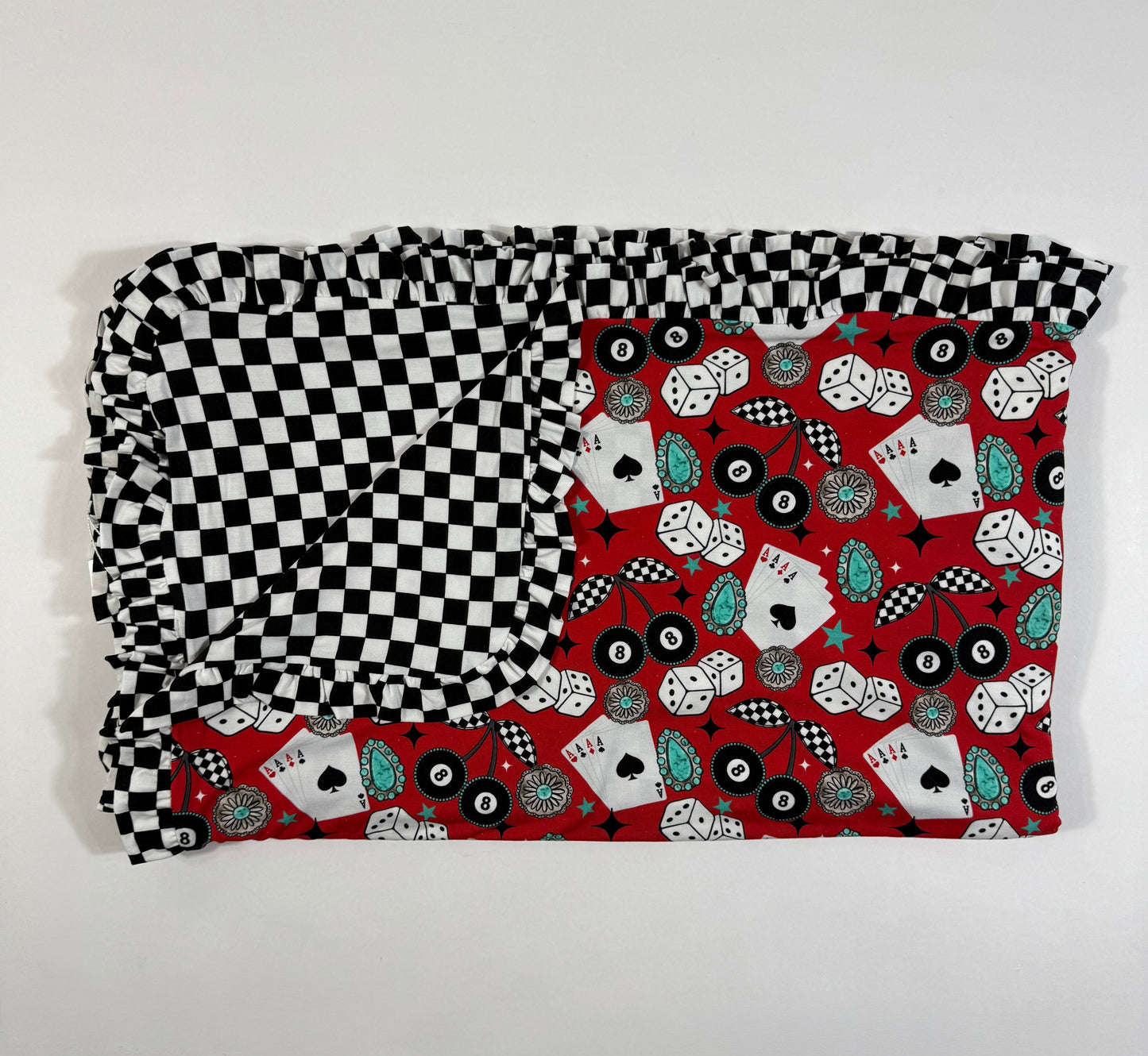 Wild Card Ruffled Bamboo Blanket