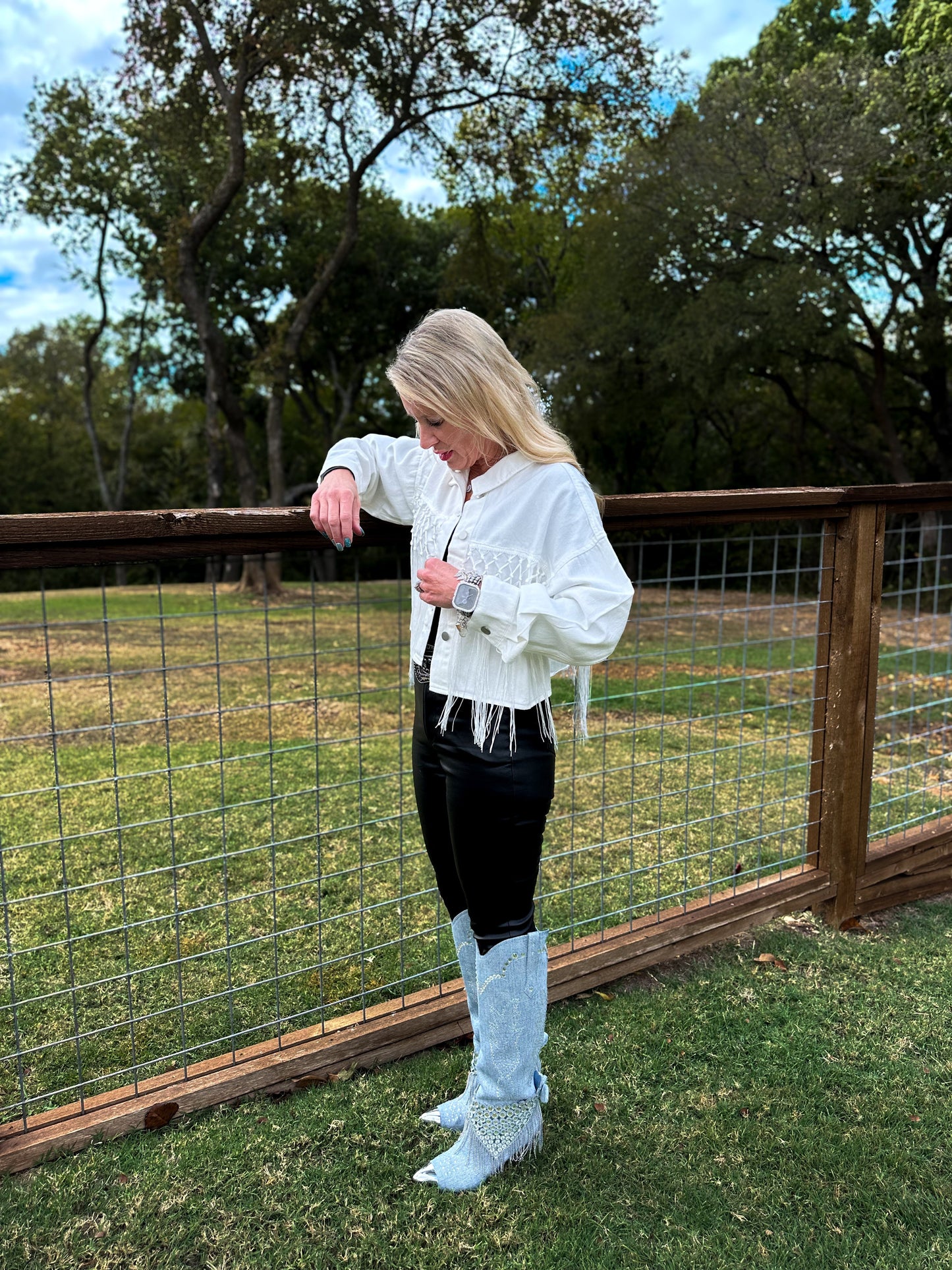 Women's Fringe Denim Jackets (Multiple Options) (FINAL SALE)