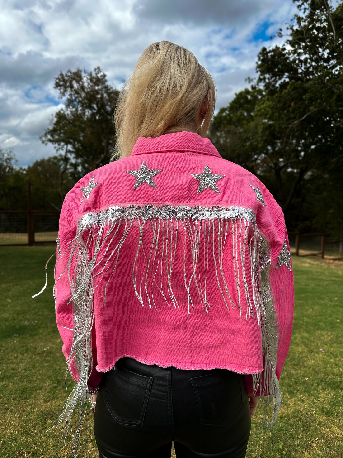 Women's Fringe Denim Jackets (Multiple Options) (FINAL SALE)