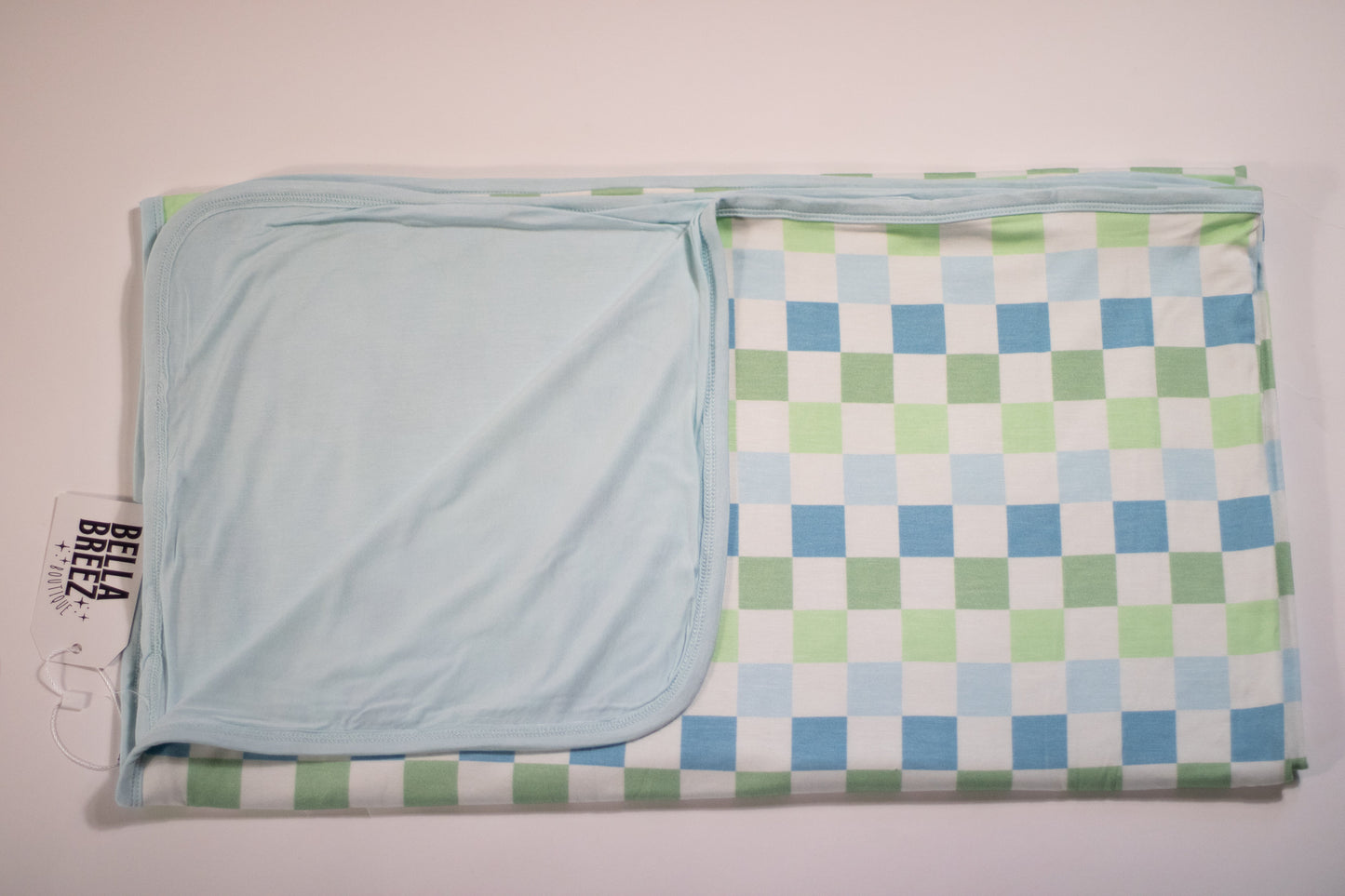 Ocean Checks Bamboo Blanket