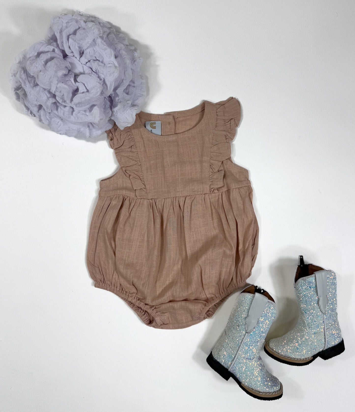 Peach Bubble Romper