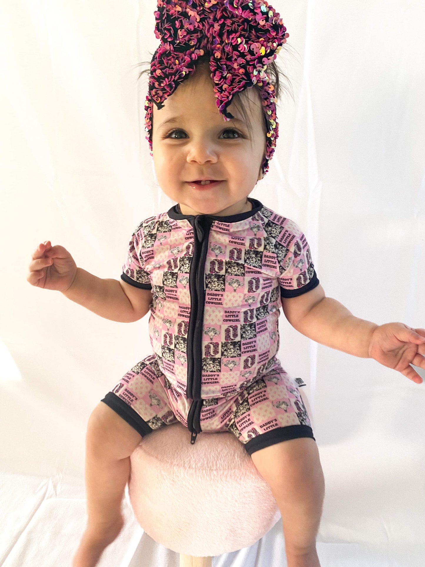 Daddy's Little Cowgirl Bamboo Shortie Romper (FINAL SALE)