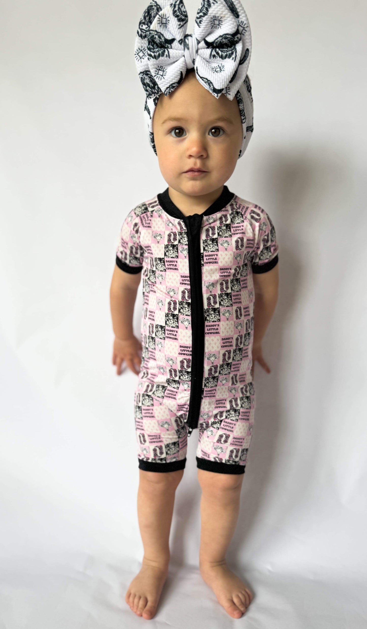 Daddy's Little Cowgirl Bamboo Shortie Romper (FINAL SALE)