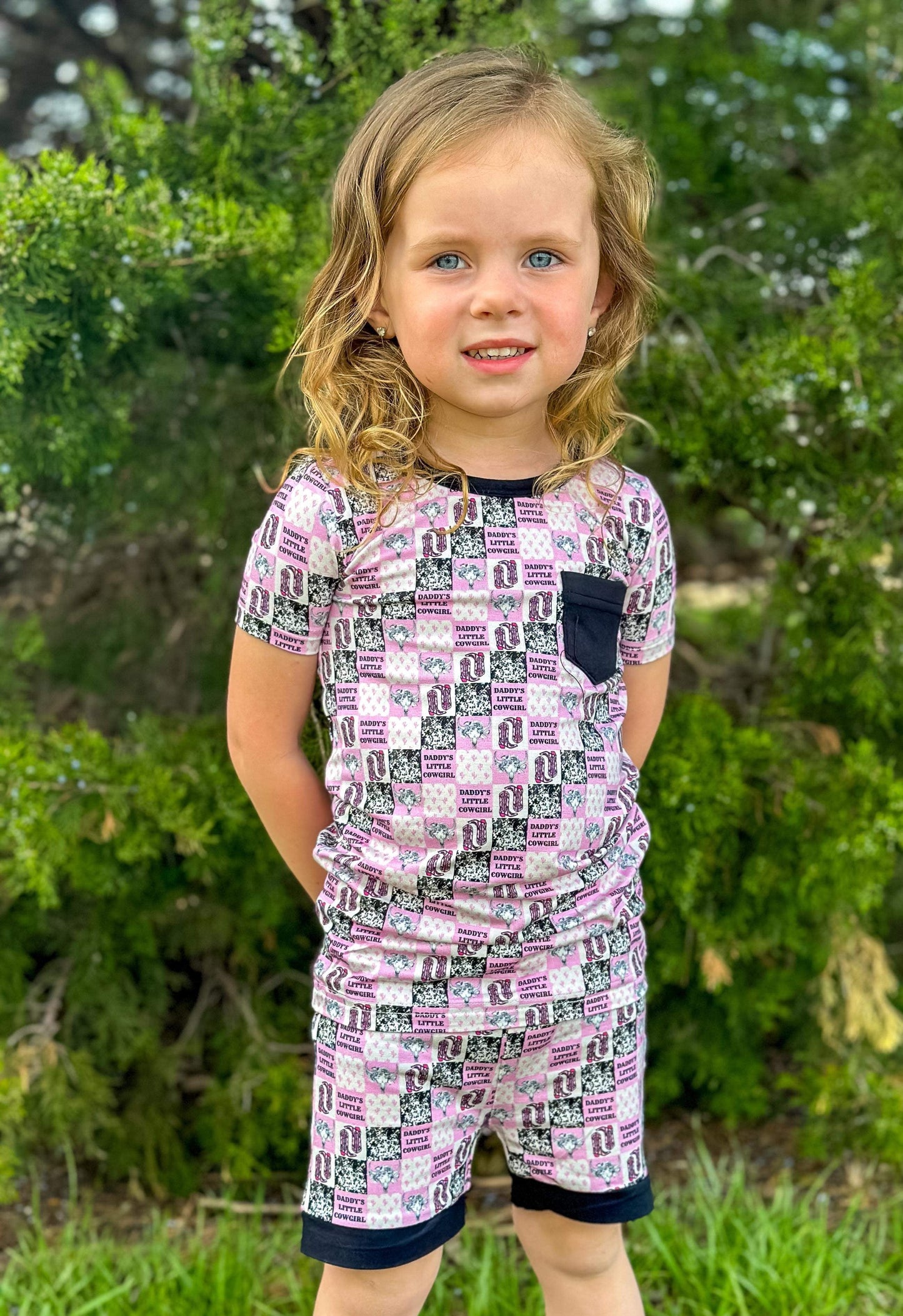 Daddy's Little Cowgirl Bamboo Short Set (FINAL SALE)