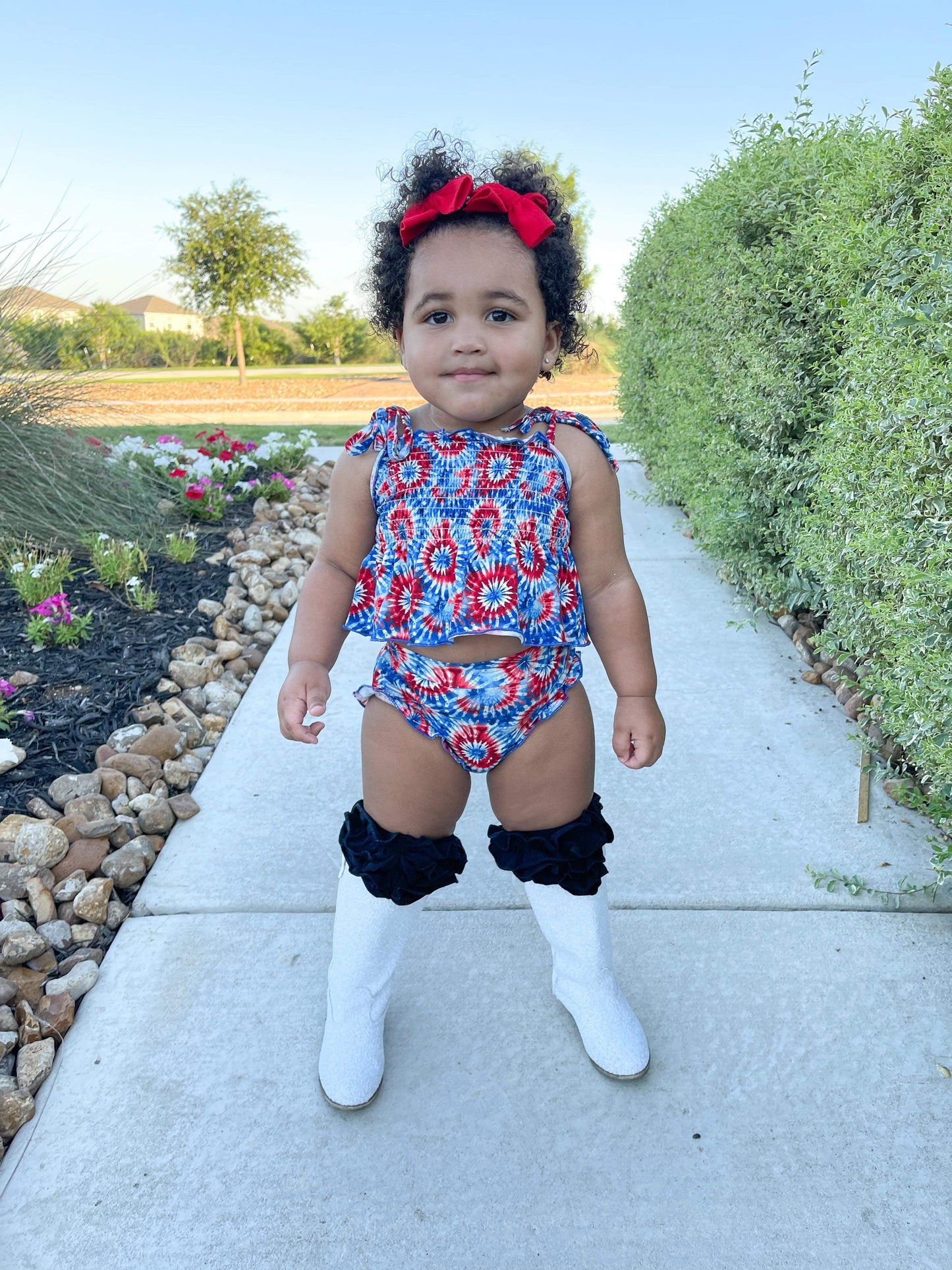 Tie Dye Bamboo Ruffle Set