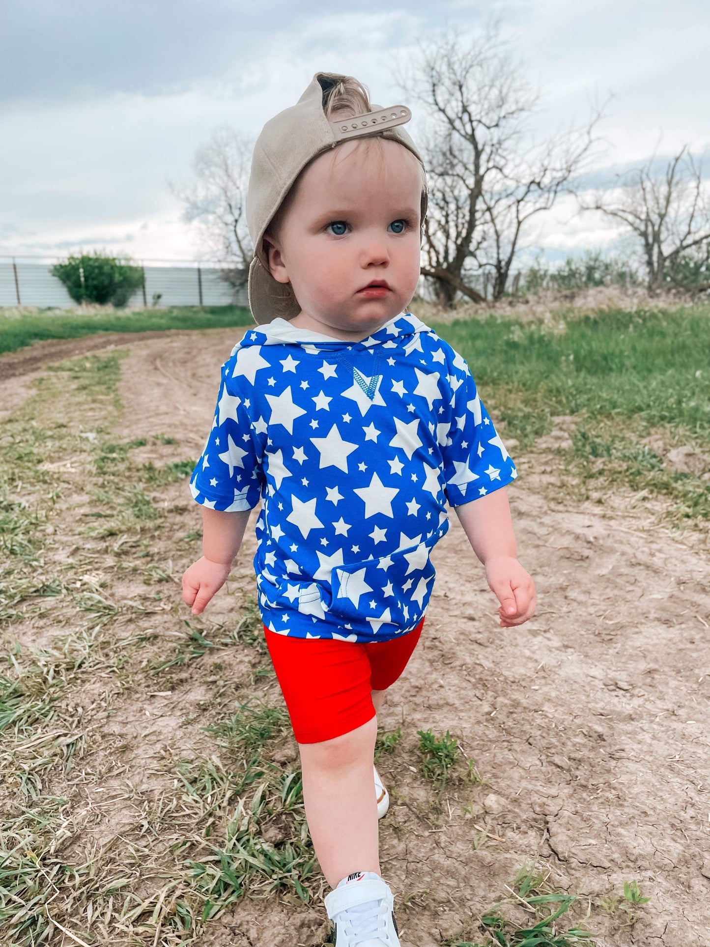 Star Spangled Cutie Bamboo Hooded Top