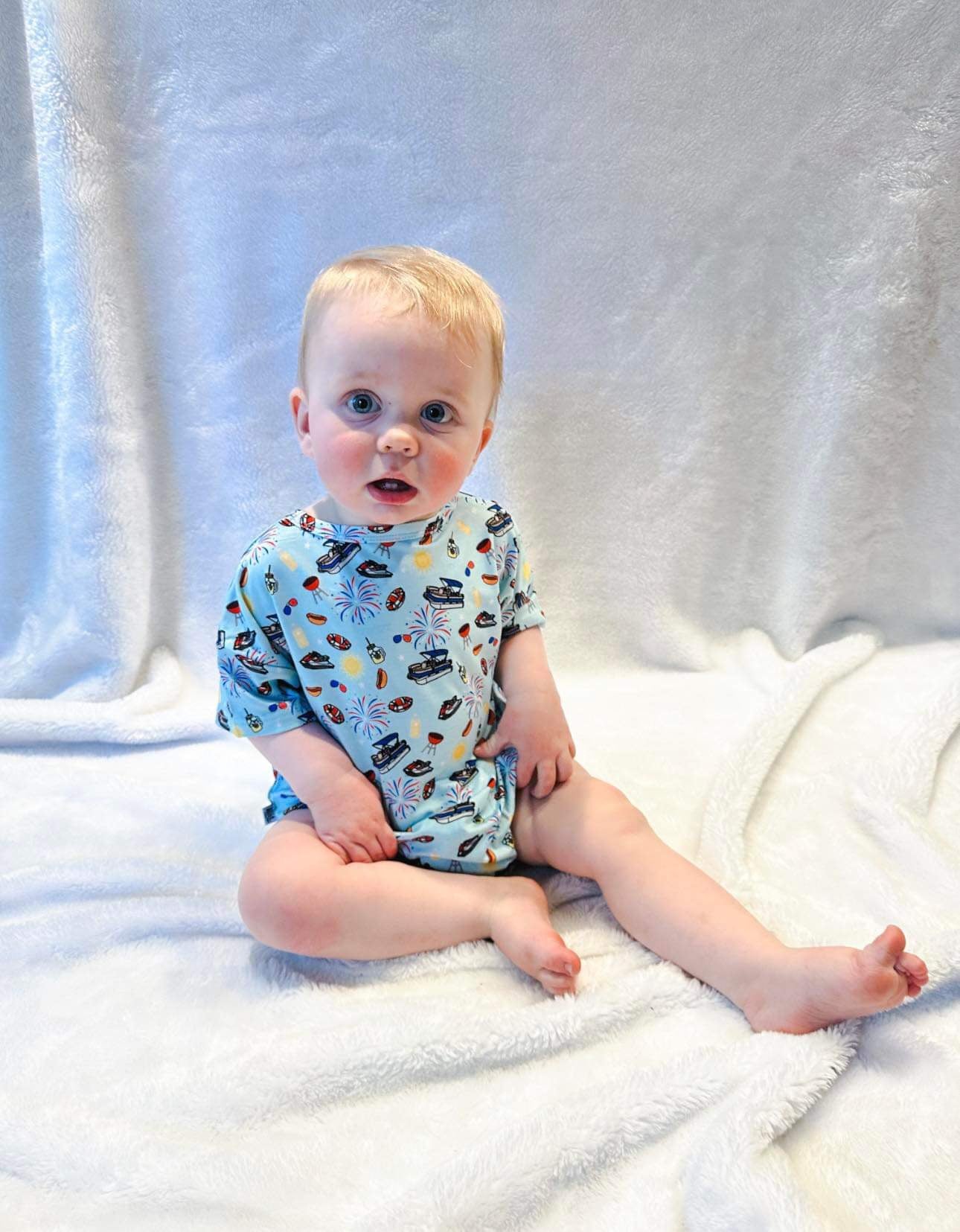 On The Pontoon Oversized Bamboo Romper