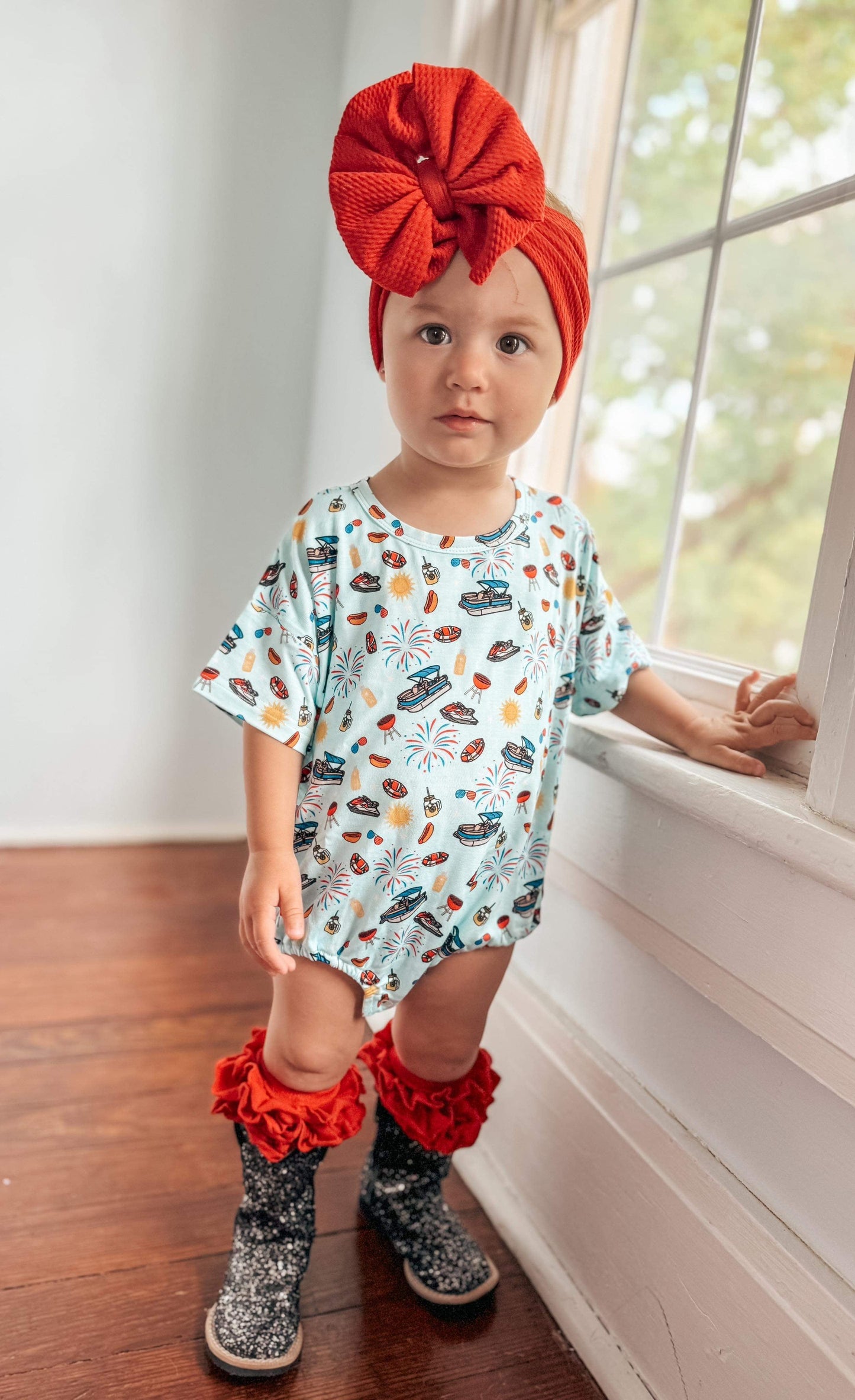 On The Pontoon Oversized Bamboo Romper