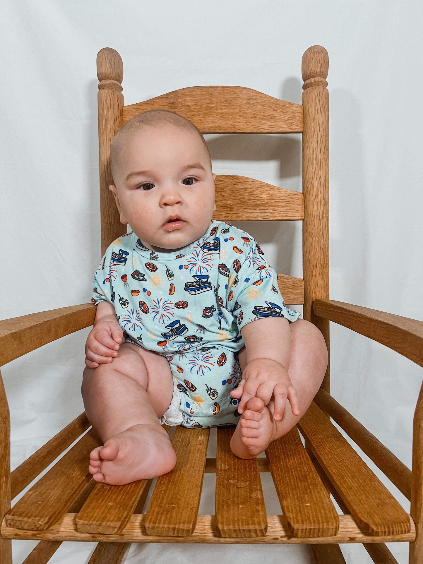 On The Pontoon Oversized Bamboo Romper
