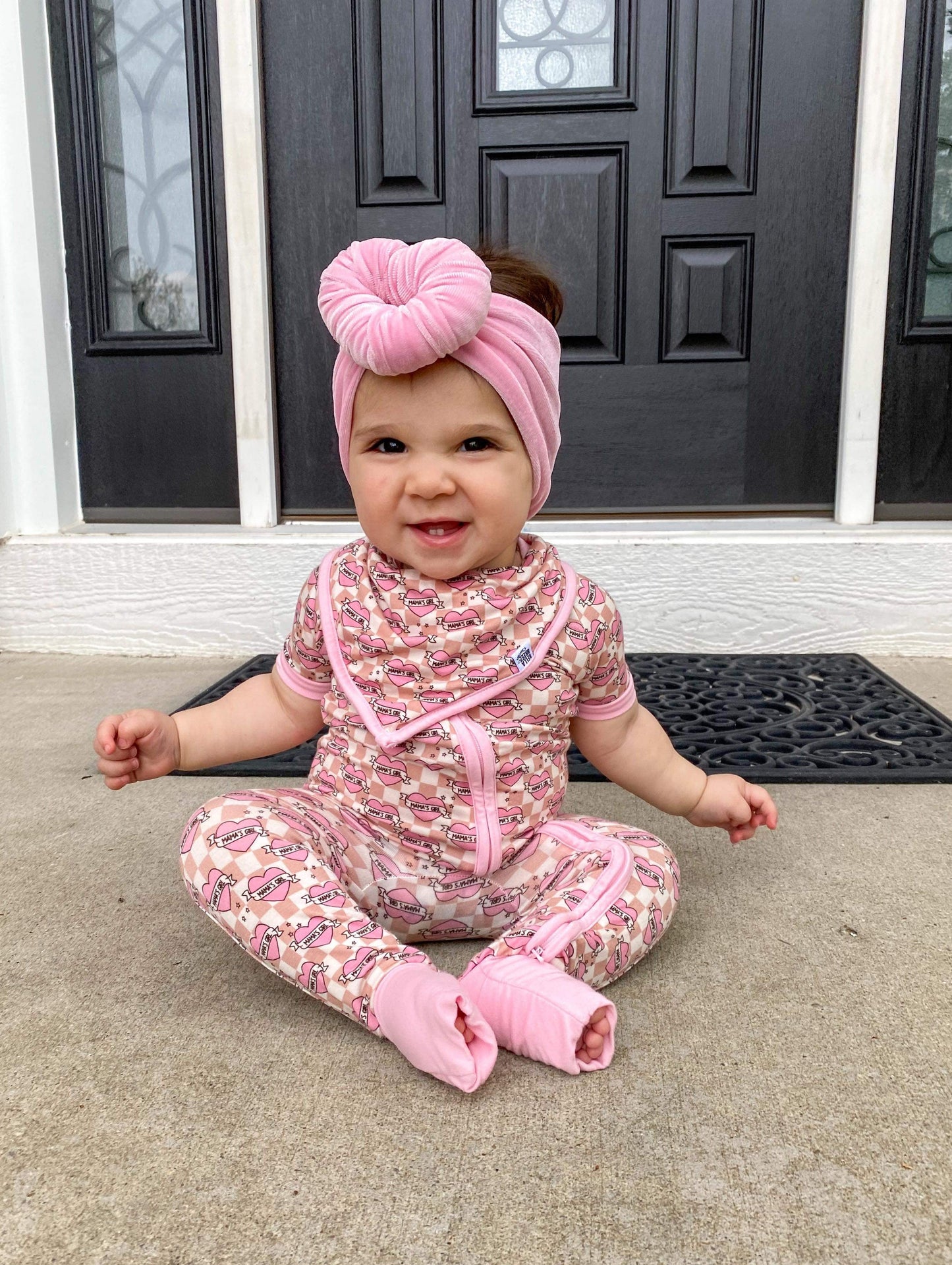 Checkered Mama's Girl Bamboo Bib