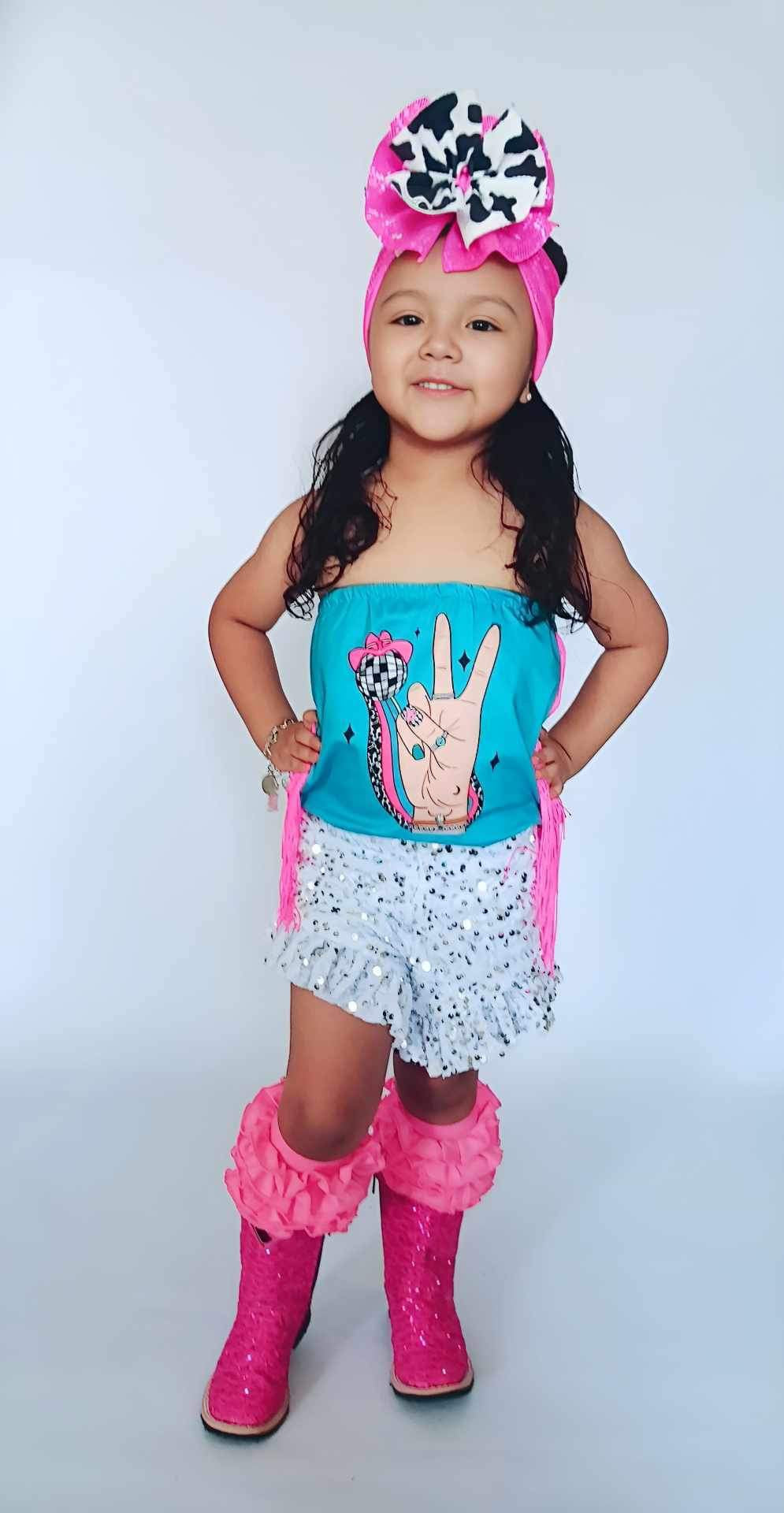 Space Cowgirl Bubble Romper/Top (FINAL SALE)