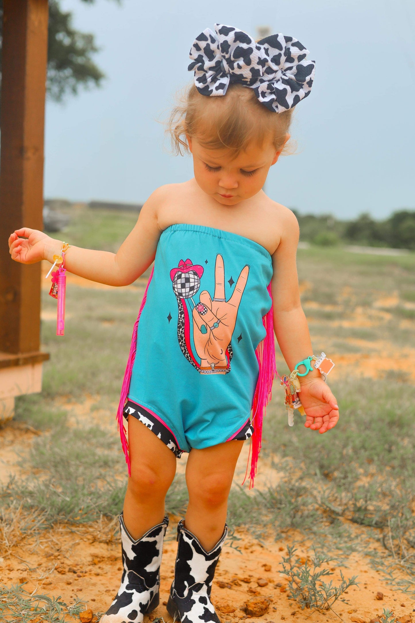 Space Cowgirl Bubble Romper/Top (FINAL SALE)
