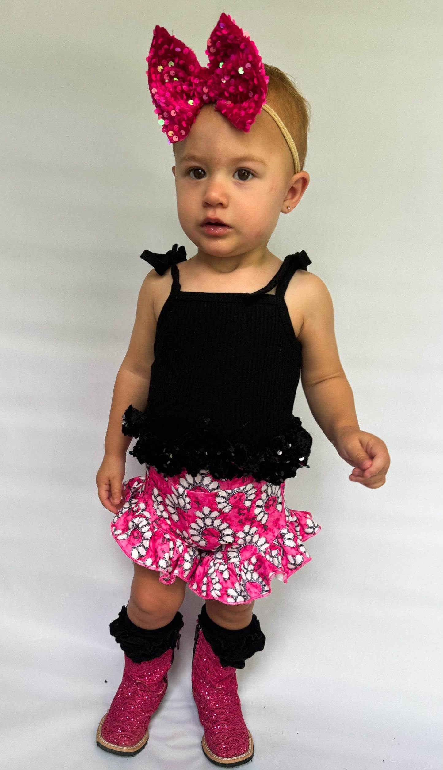 Pink Squash Blossom Shorties (FINAL SALE)