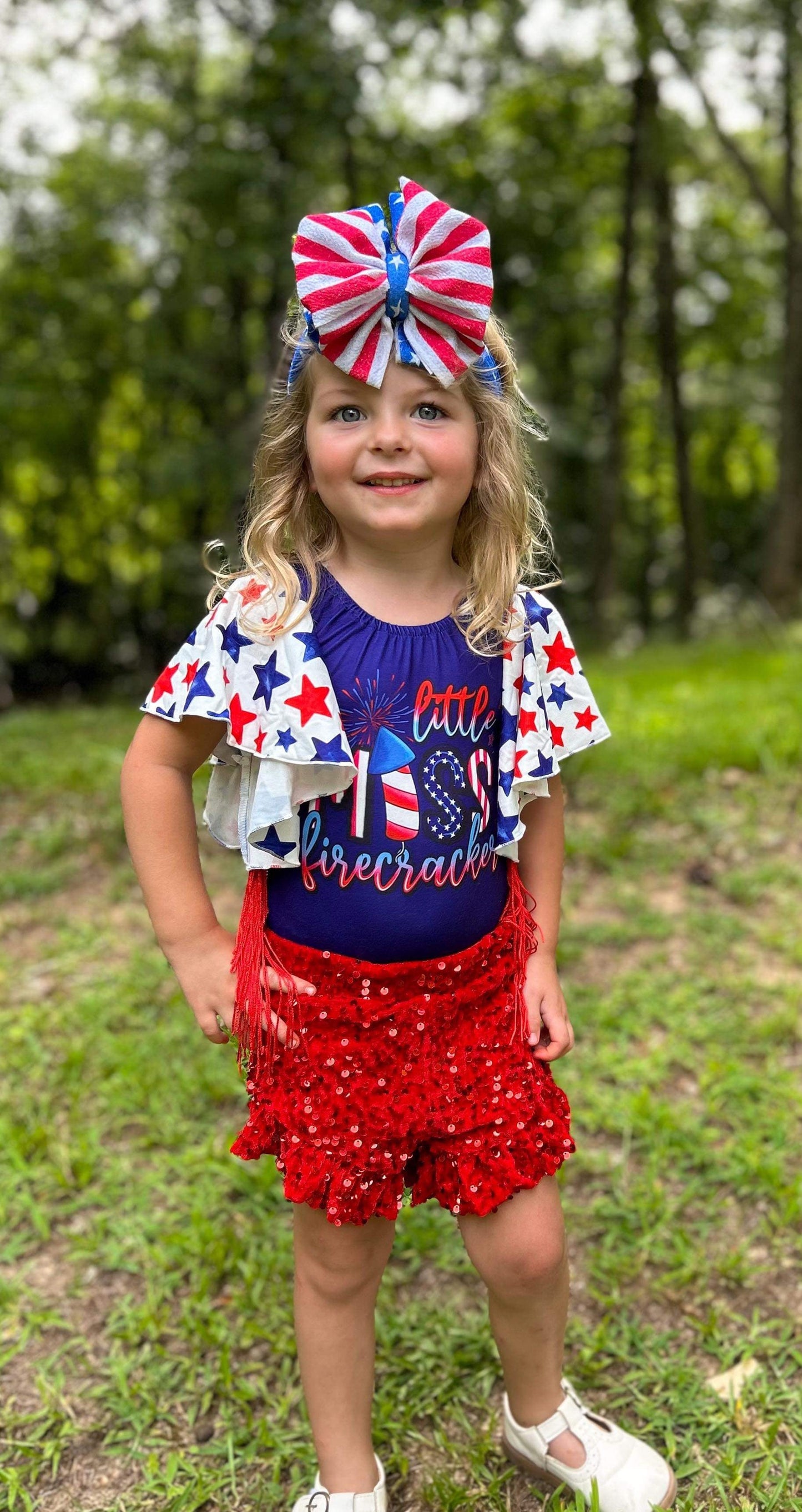 Little Miss Firecracker Leo/Top (FINAL SALE)