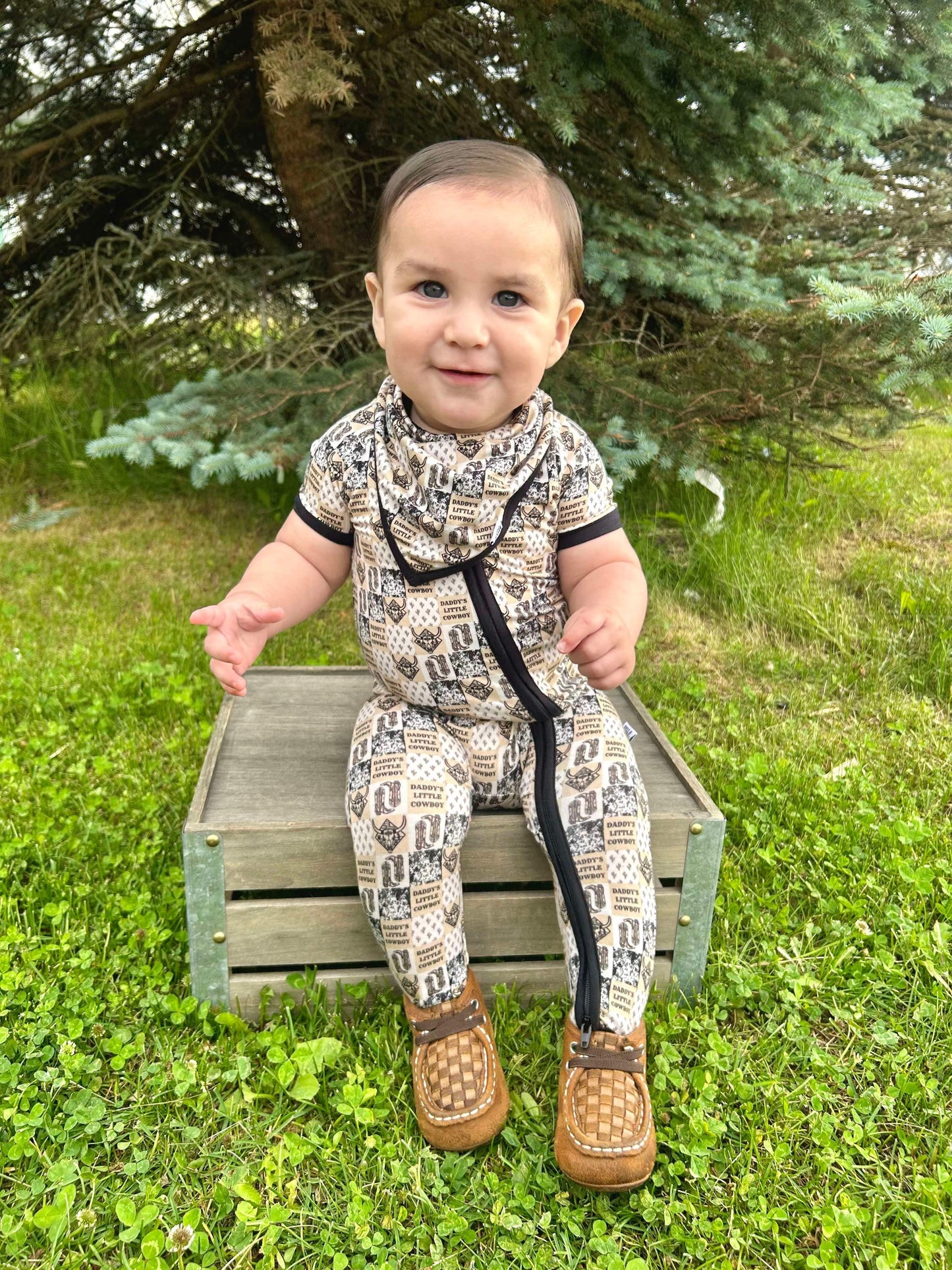 Daddy's Little Cowboy Short Sleeve Bamboo Sleeper (FINAL SALE)