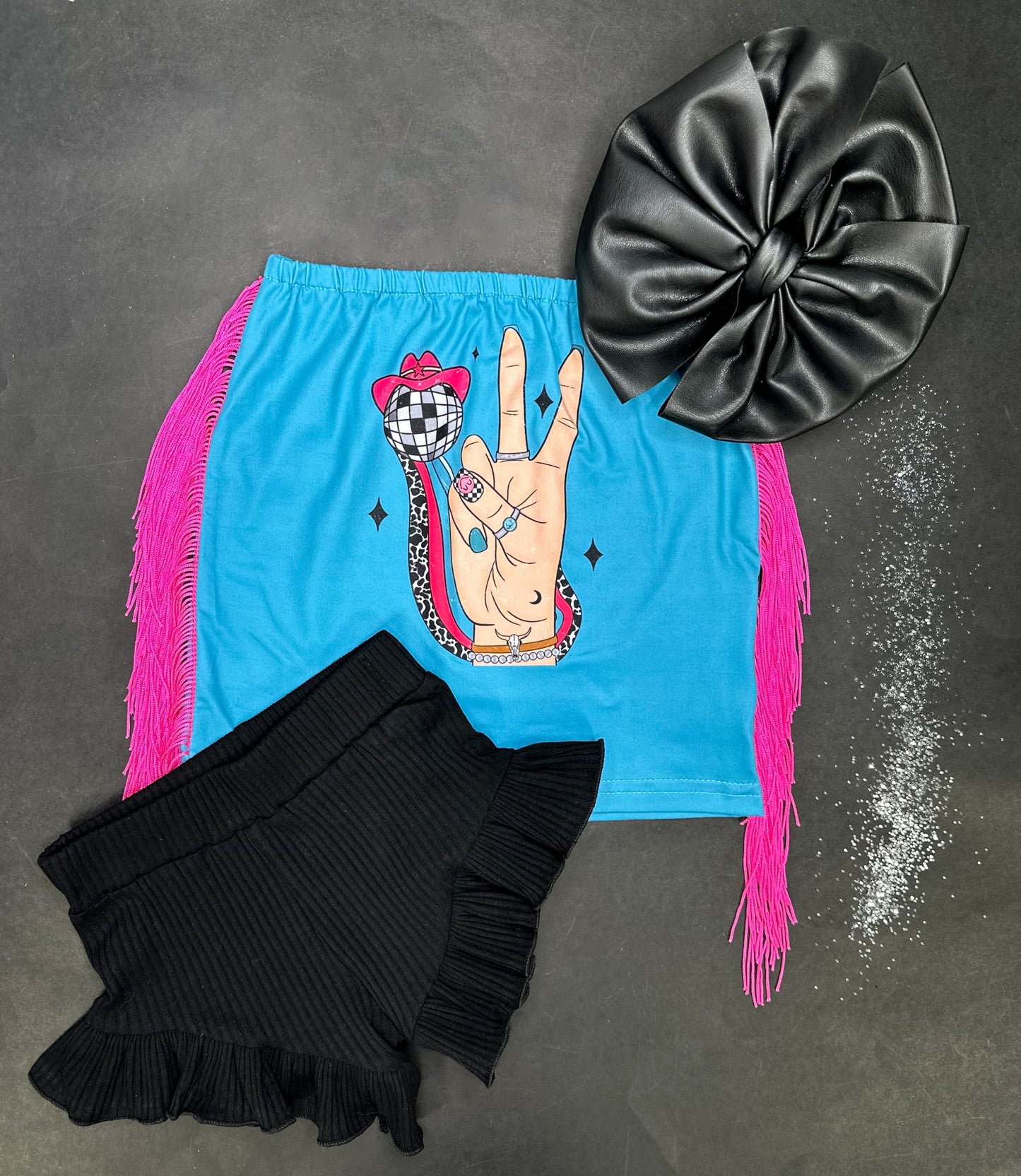 Space Cowgirl Bubble Romper/Top (FINAL SALE)