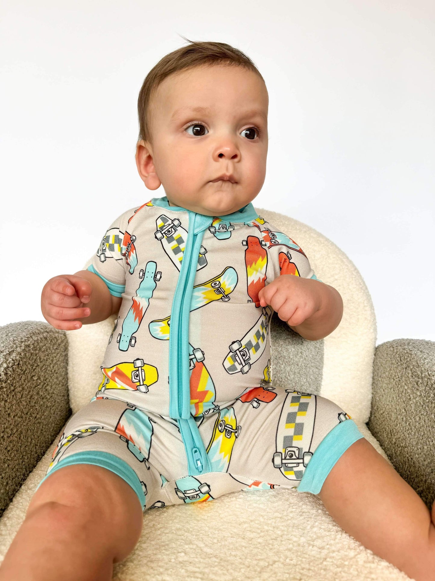 Skater Boy Bamboo Shortie Romper