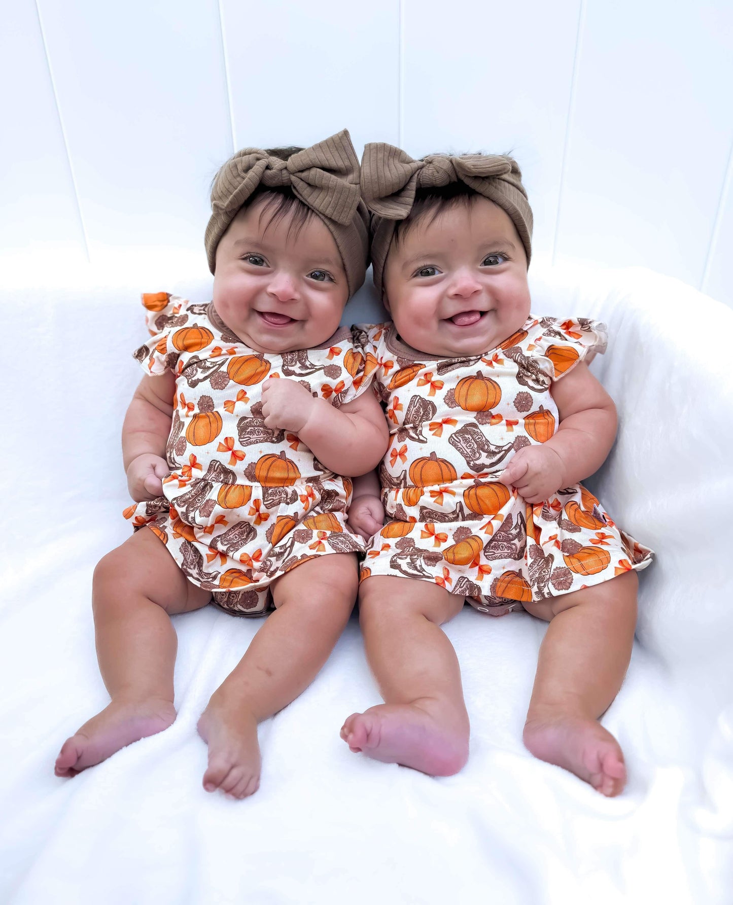 Howdy Pumpkin Bamboo Skirted Romper