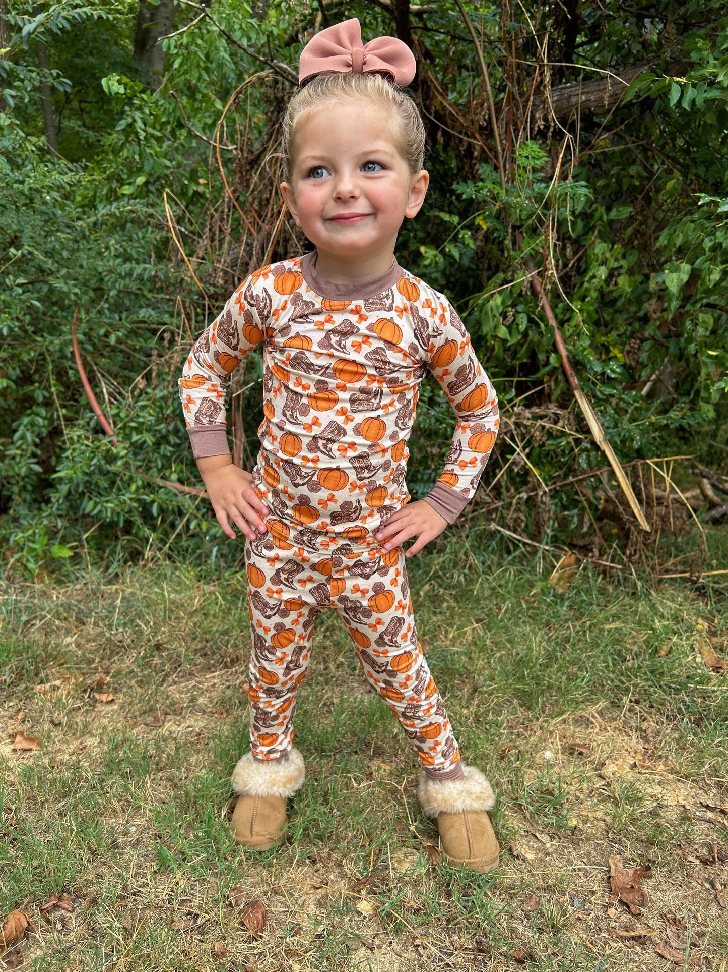 Howdy Pumpkin Bamboo Set