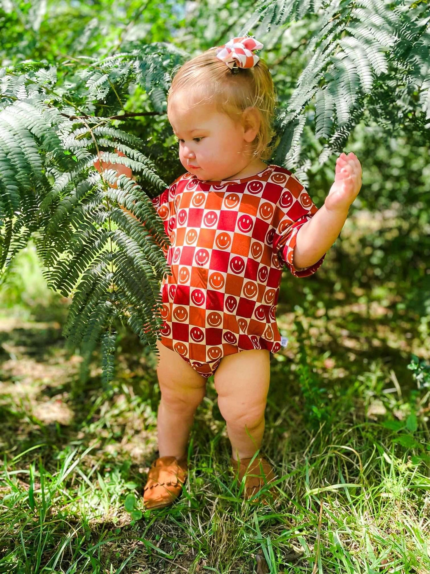 Fall Checks Oversized Bamboo Romper