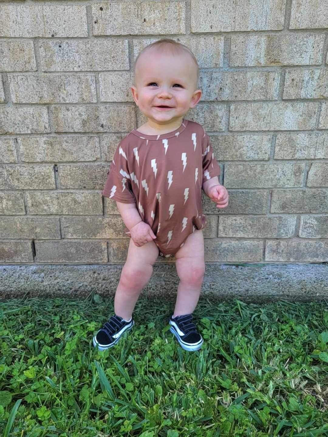 Rust Bolts Oversized Bamboo Romper