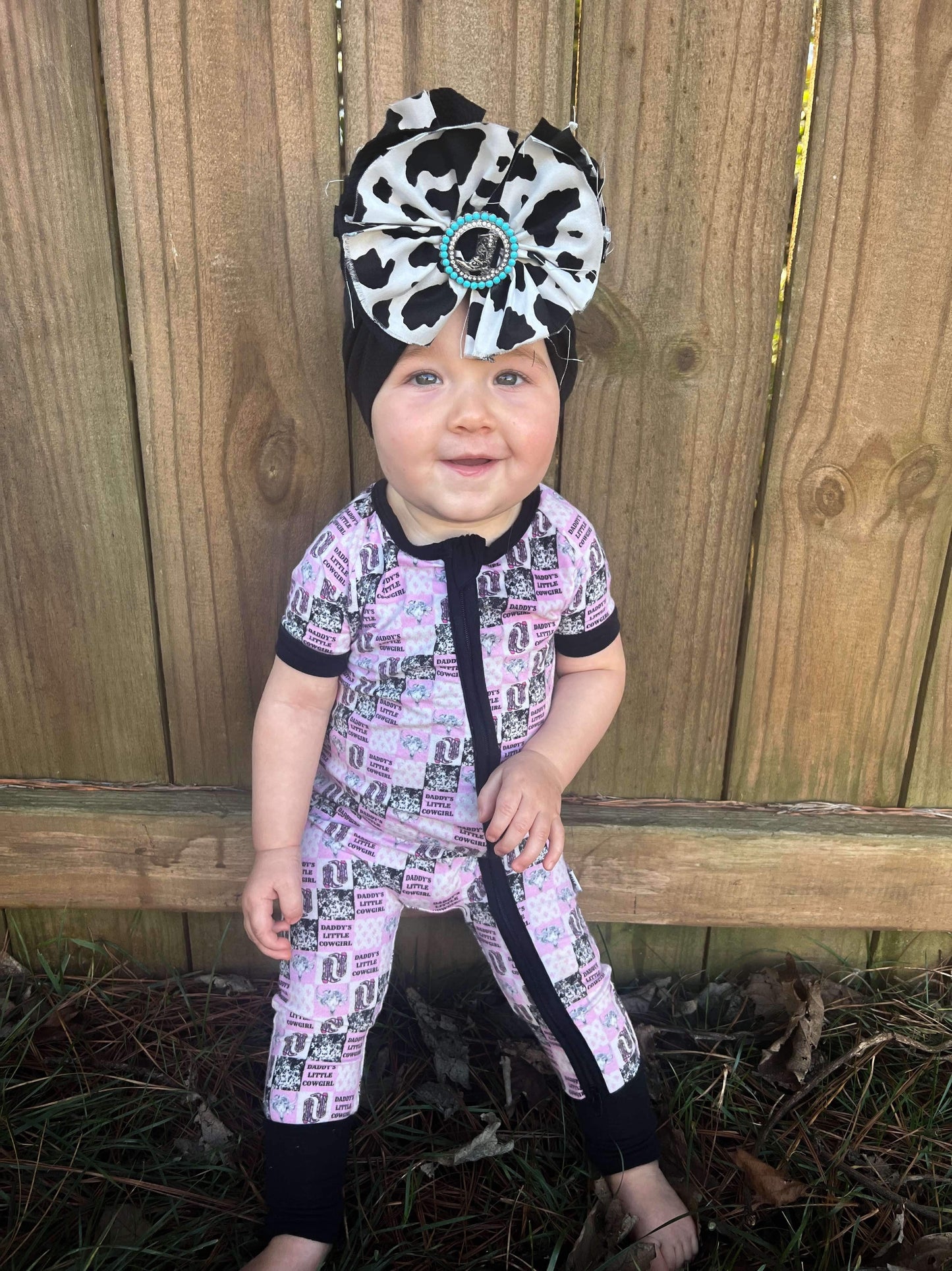 Daddy's Little Cowgirl Short Sleeve Bamboo Sleeper (FINAL SALE)
